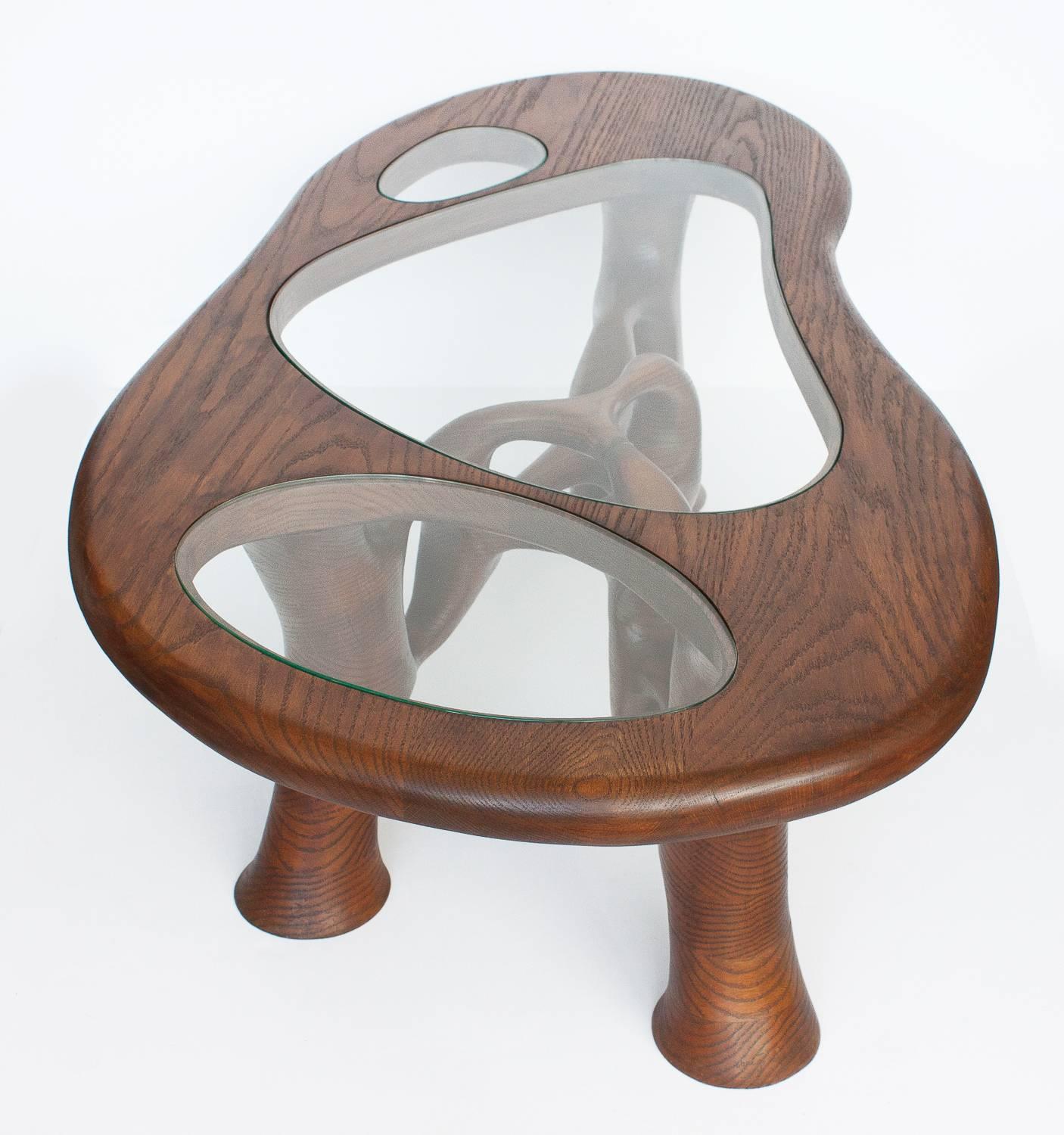 Carved Craig Lauterbach Freeform Sculptural Coffee Table