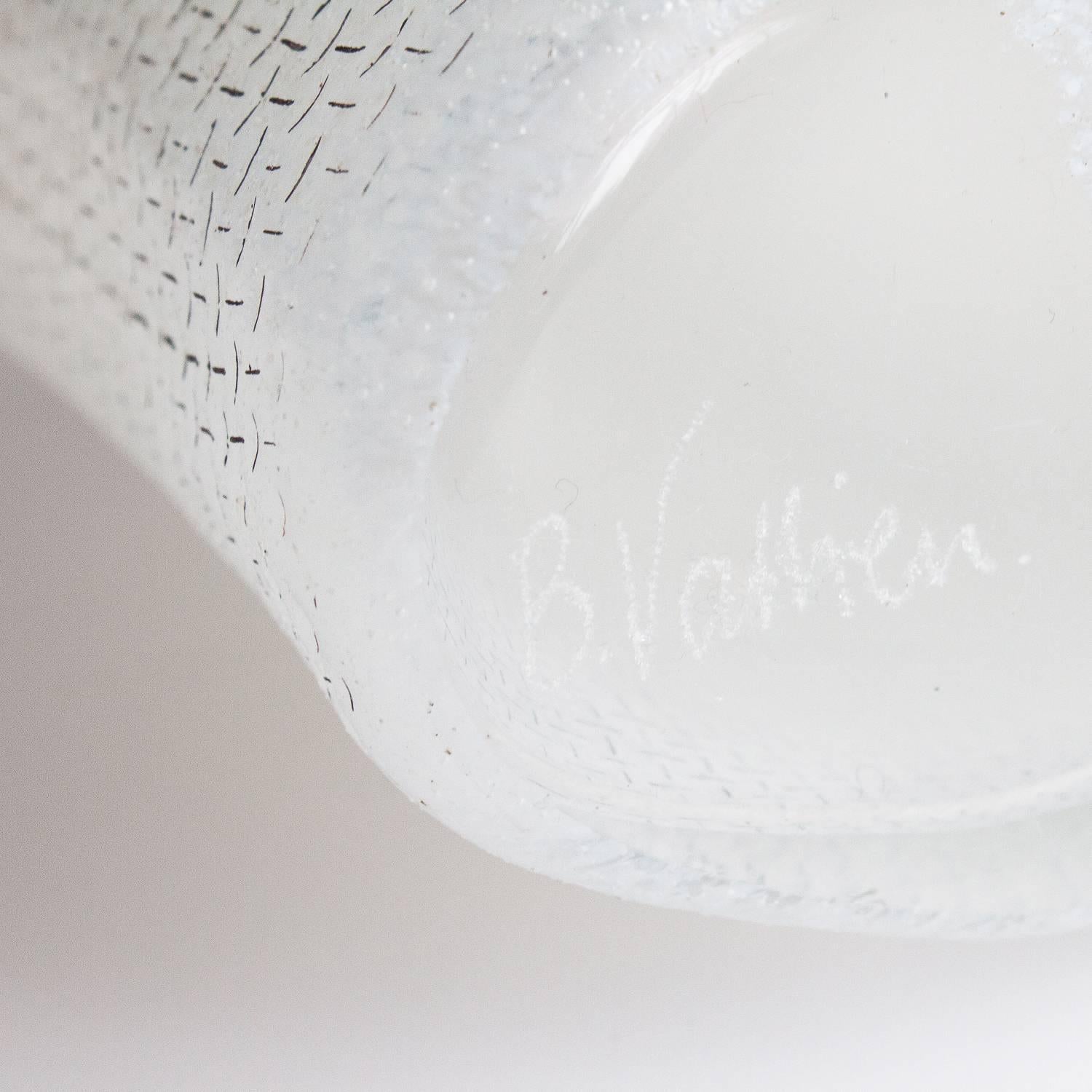 Blown Glass Bertil Vallien Kosta Boda Glass Bottle Vase