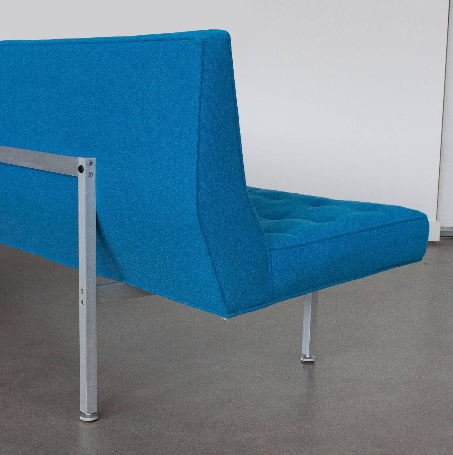 Armless Aluminum Frame Sofa Attributed to Knoll 2