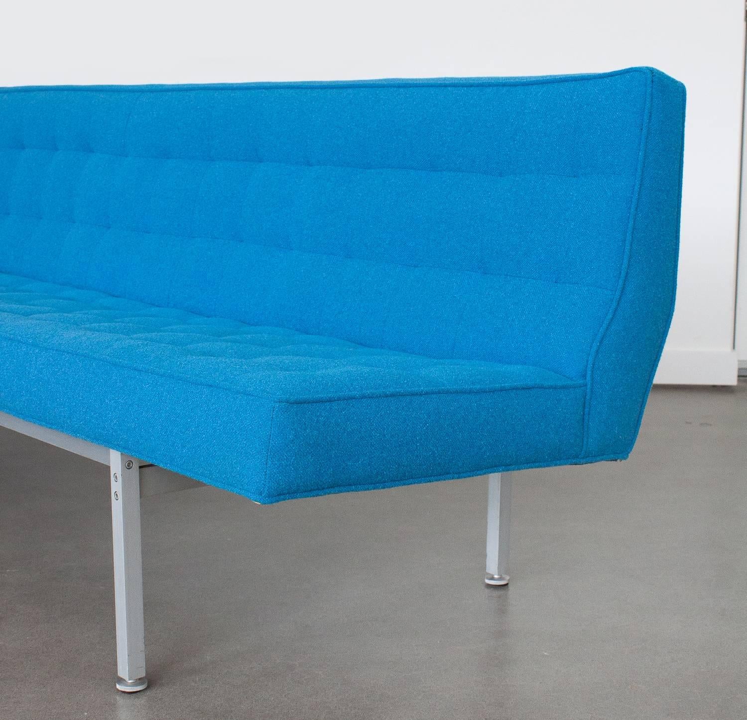 Armless Aluminum Frame Sofa Attributed to Knoll 3