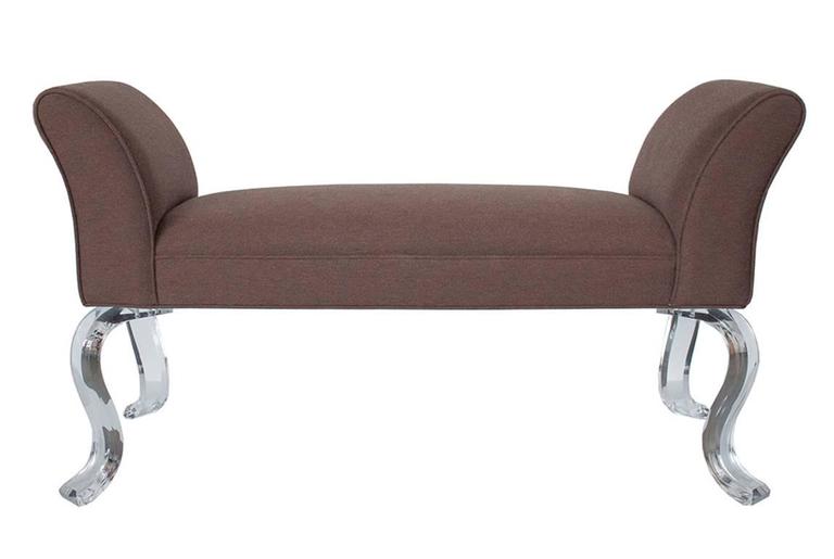 Upholstered Bench With Lucite Legs At 1stdibs