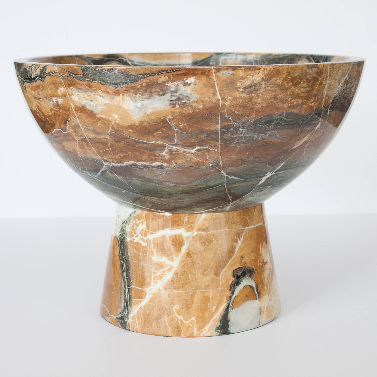 Monumental Marble Stone Pedestal Bowl at 1stdibs