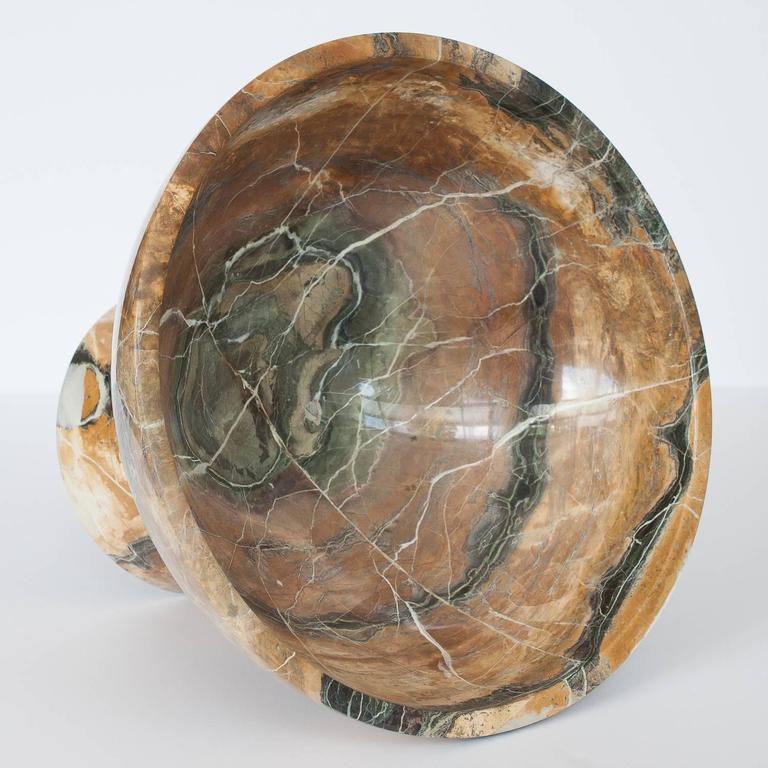 Monumental Marble Stone Pedestal Bowl at 1stDibs