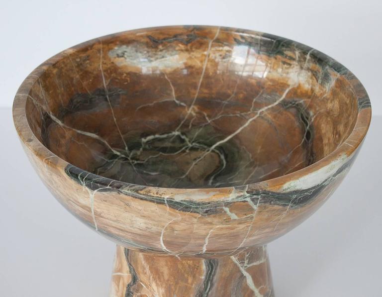Monumental Marble Stone Pedestal Bowl at 1stDibs