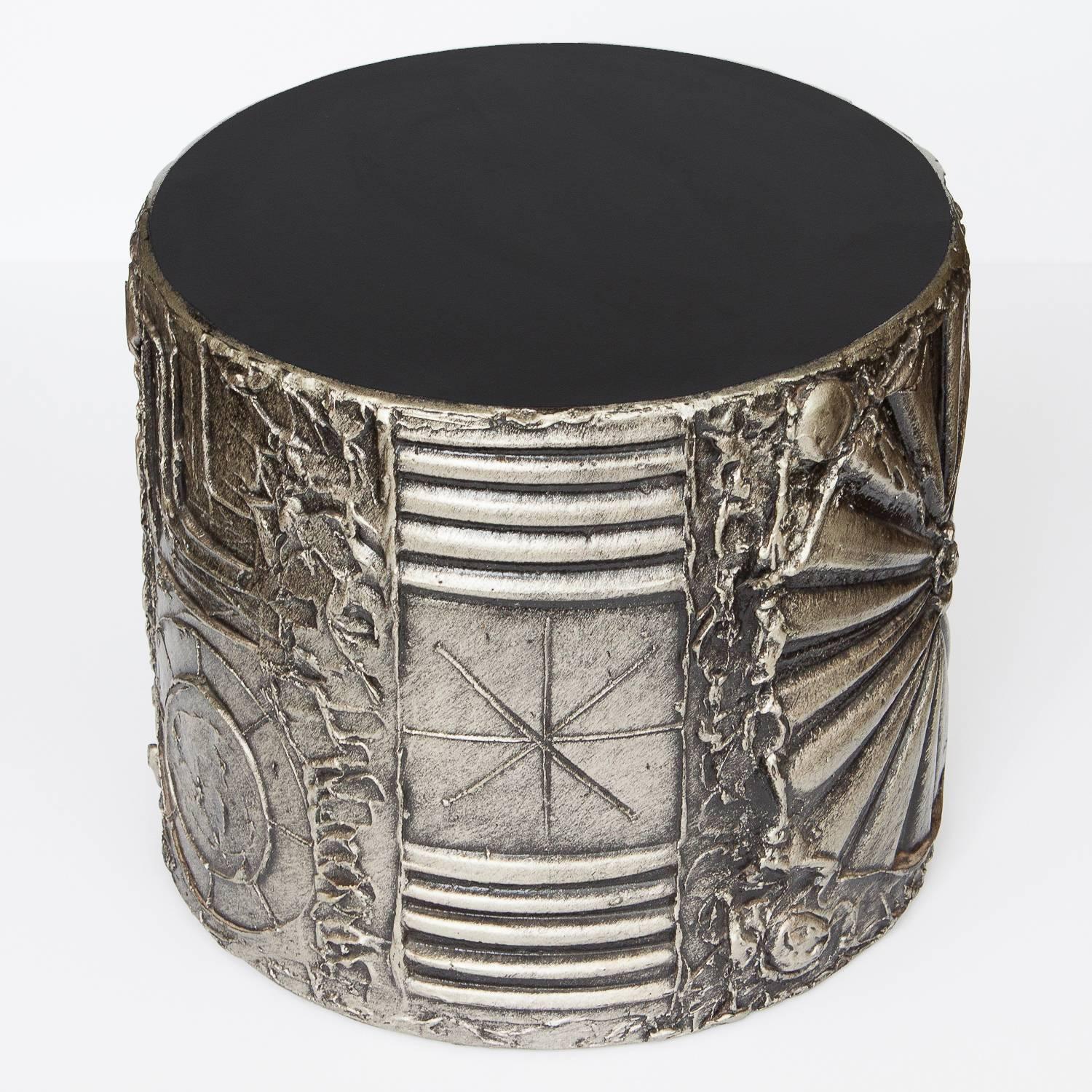 Mid-20th Century Adrian Pearsall Brutalist Sculpted Drum Side Table