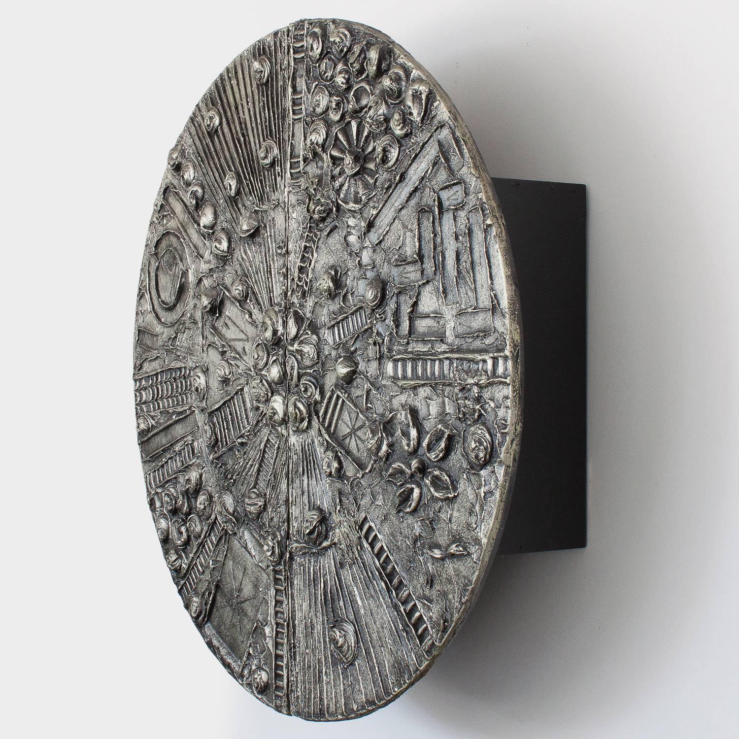 Adrian Pearsall Brutalist Round Wall Mount Bar Cabinet at ...