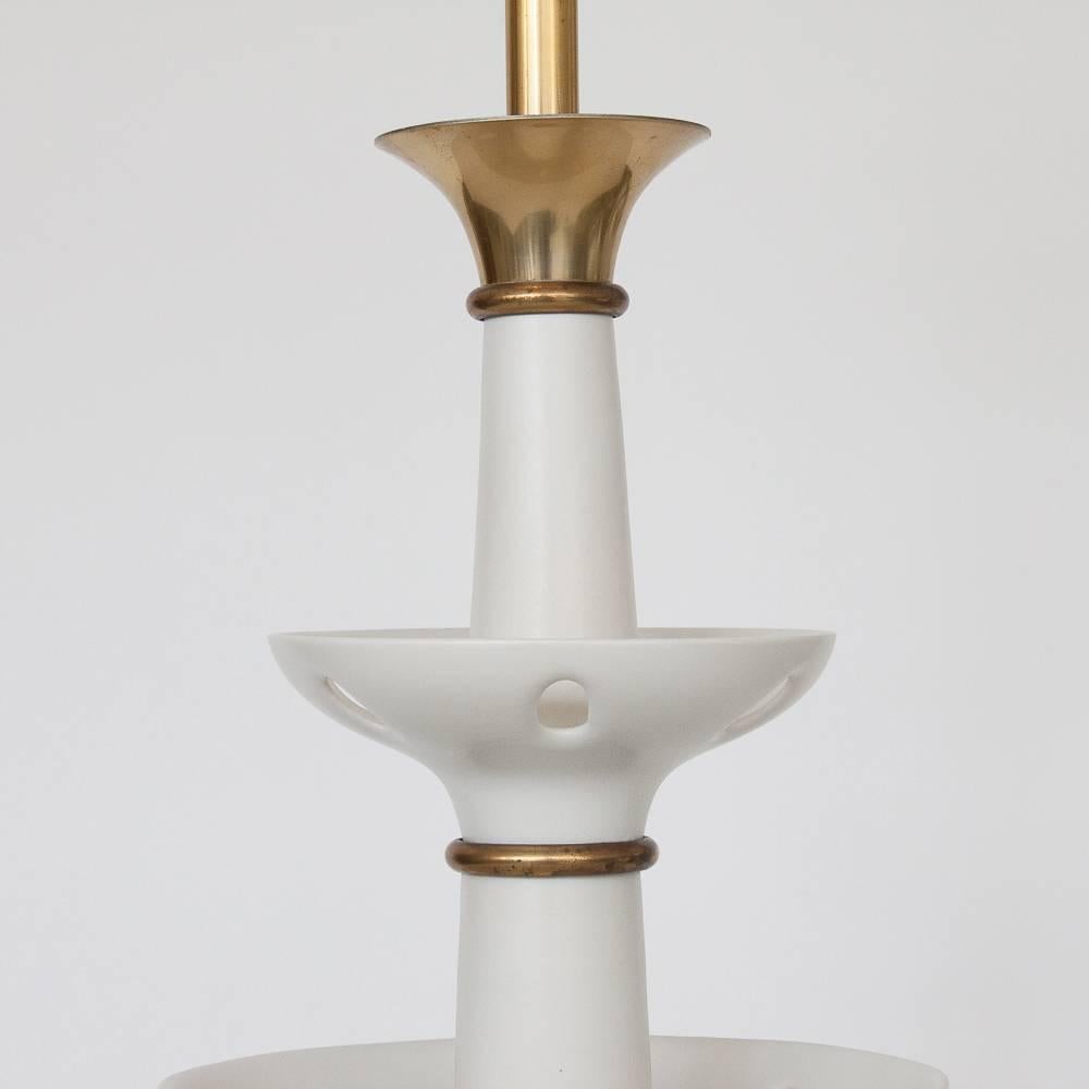 White Porcelain Table Lamp by Gerald Thurston for Lightolier 3