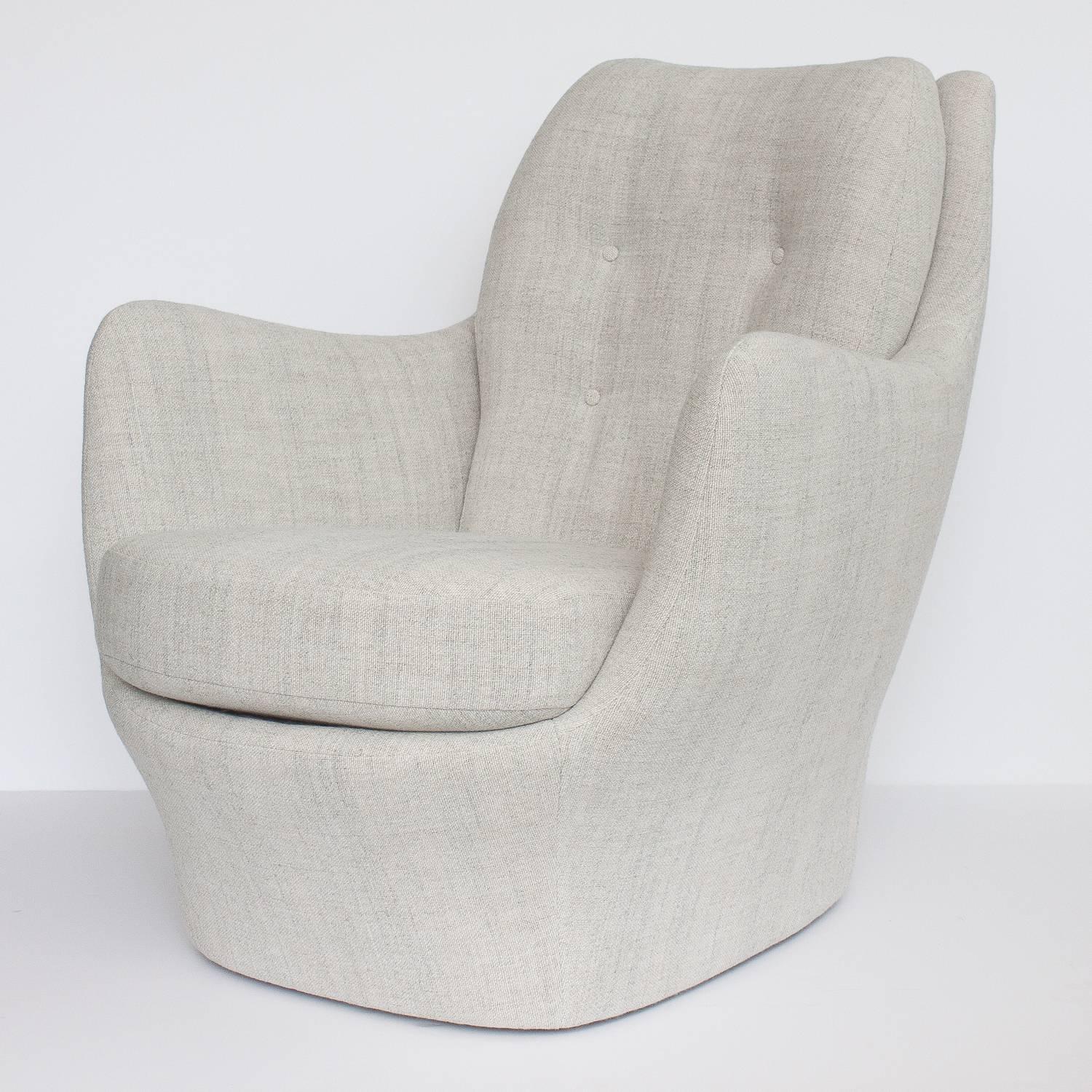 Milo Baughman Sculptural Lounge Chair and Ottoman In Excellent Condition In Chicago, IL