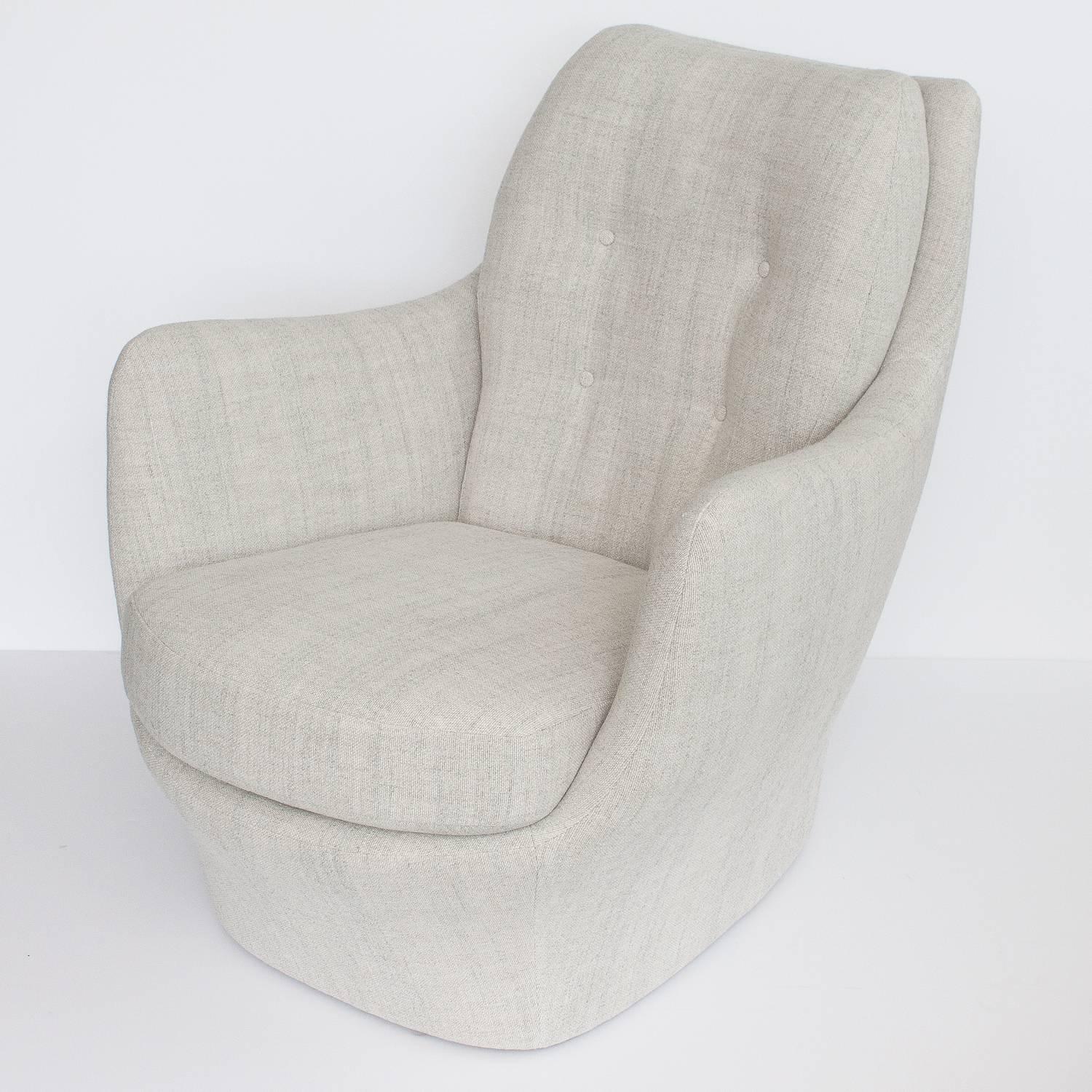 Late 20th Century Milo Baughman Sculptural Lounge Chair and Ottoman