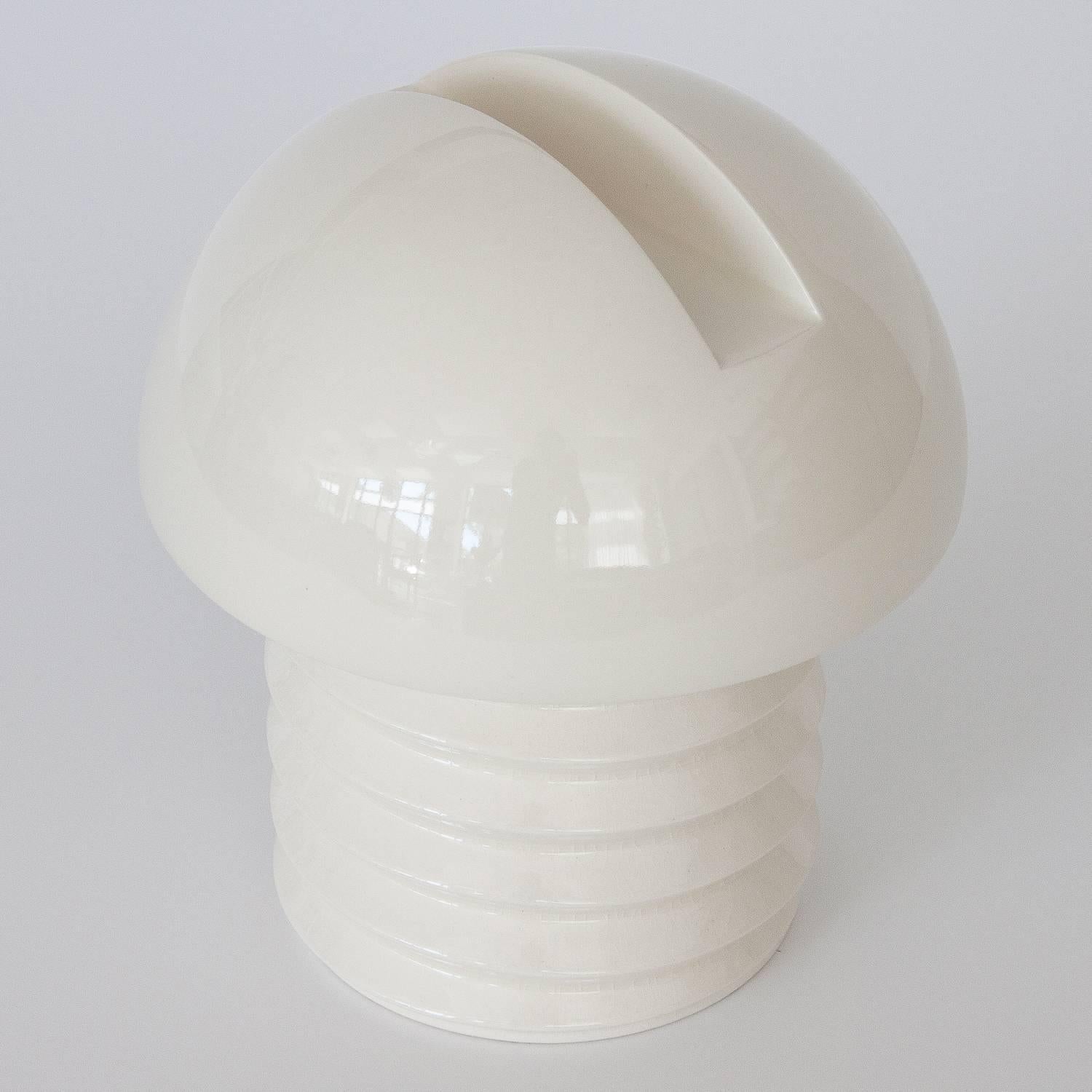 Japanese 1960s Pop Art Screw Shaped White Ceramic Jar