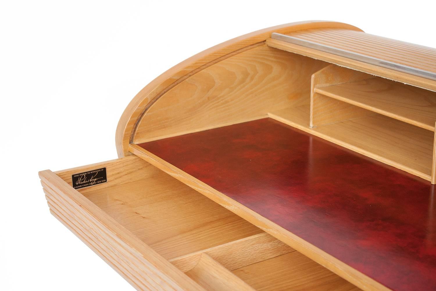 Vladimir Kagan Roll Top Writing Desk For Sale 1