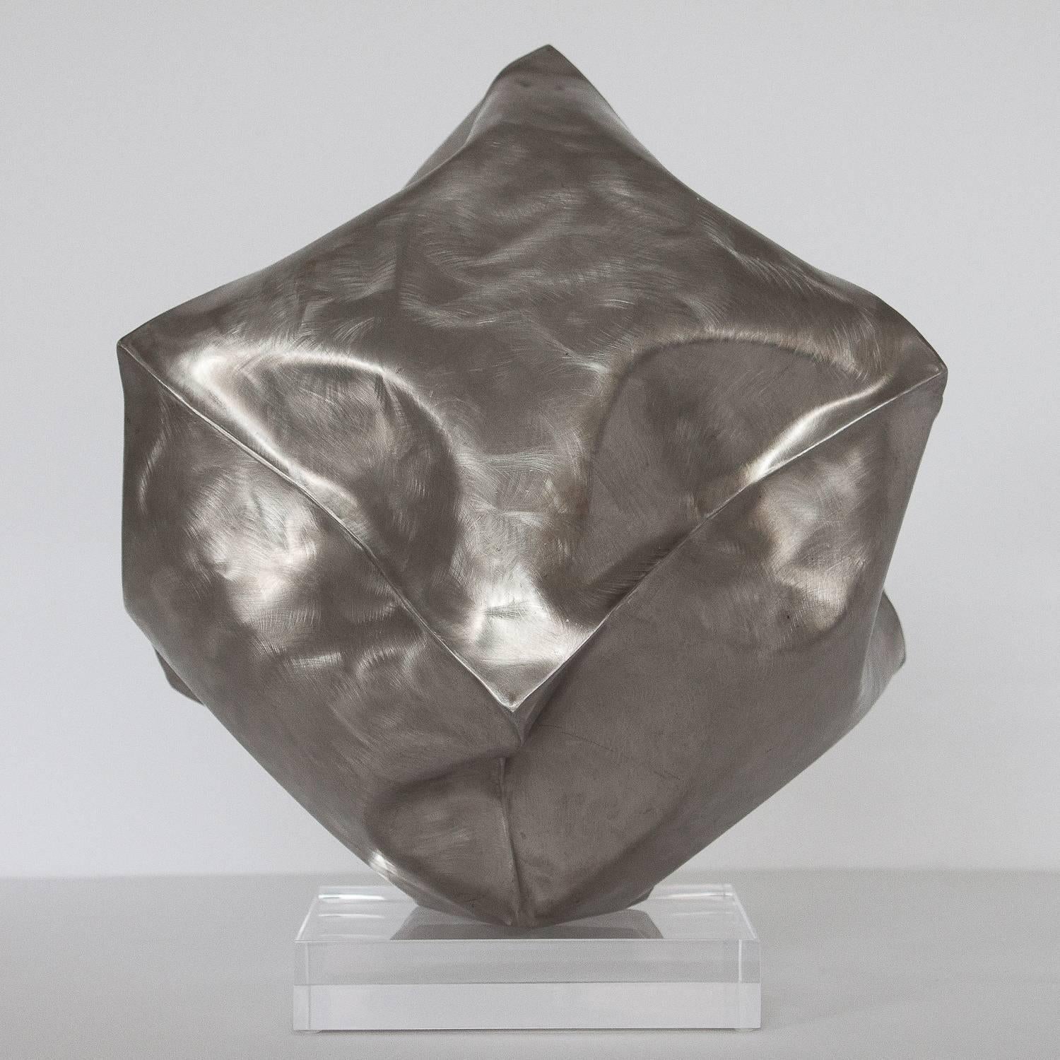 metal cube sculpture