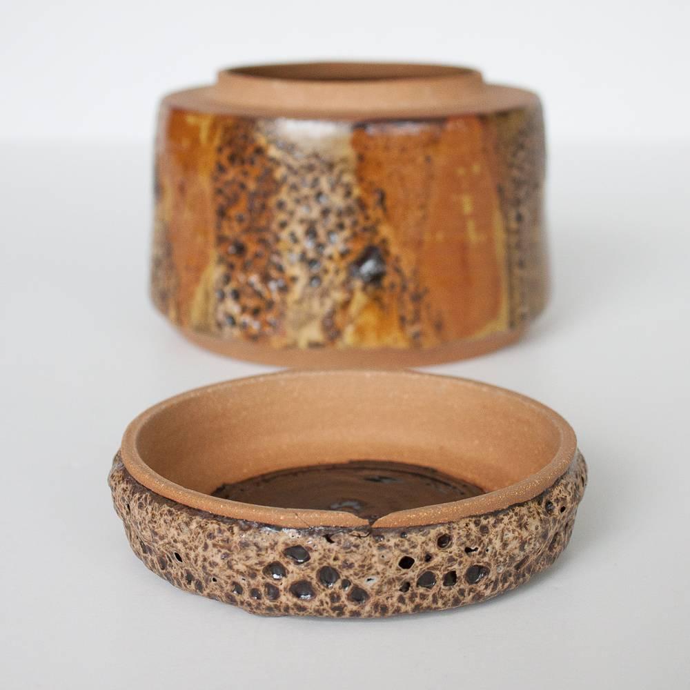Earthenware Set of Six Edna Arnow Studio Pottery Canisters
