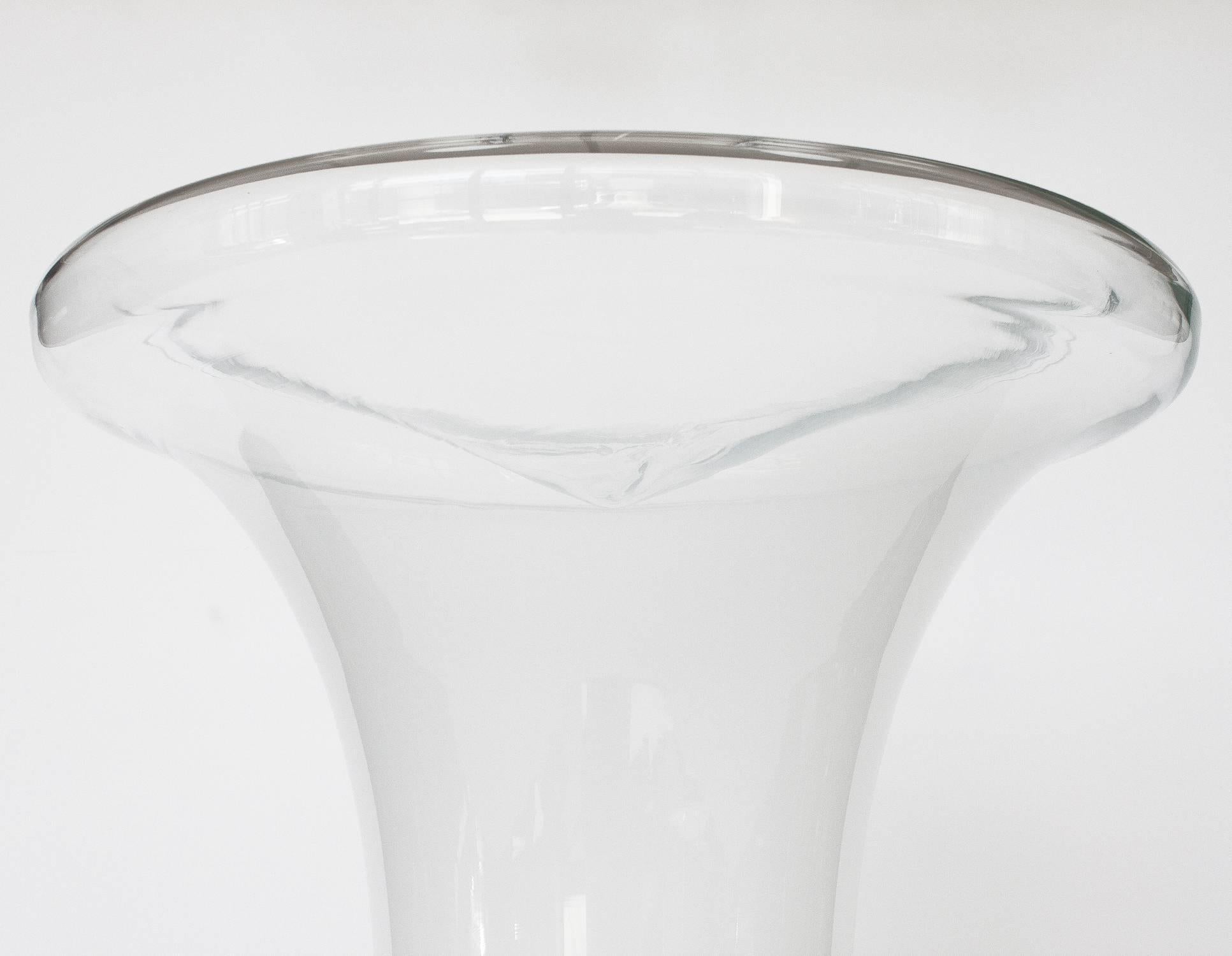 Blown Glass Large Vistosi Murano Trumpet Glass Table Lamp