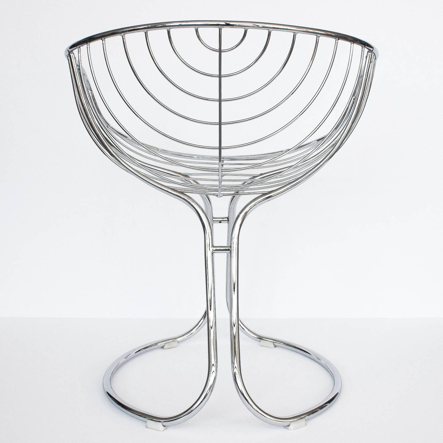 Mid-20th Century Set of Six Pan Am Chrome Dining Chairs