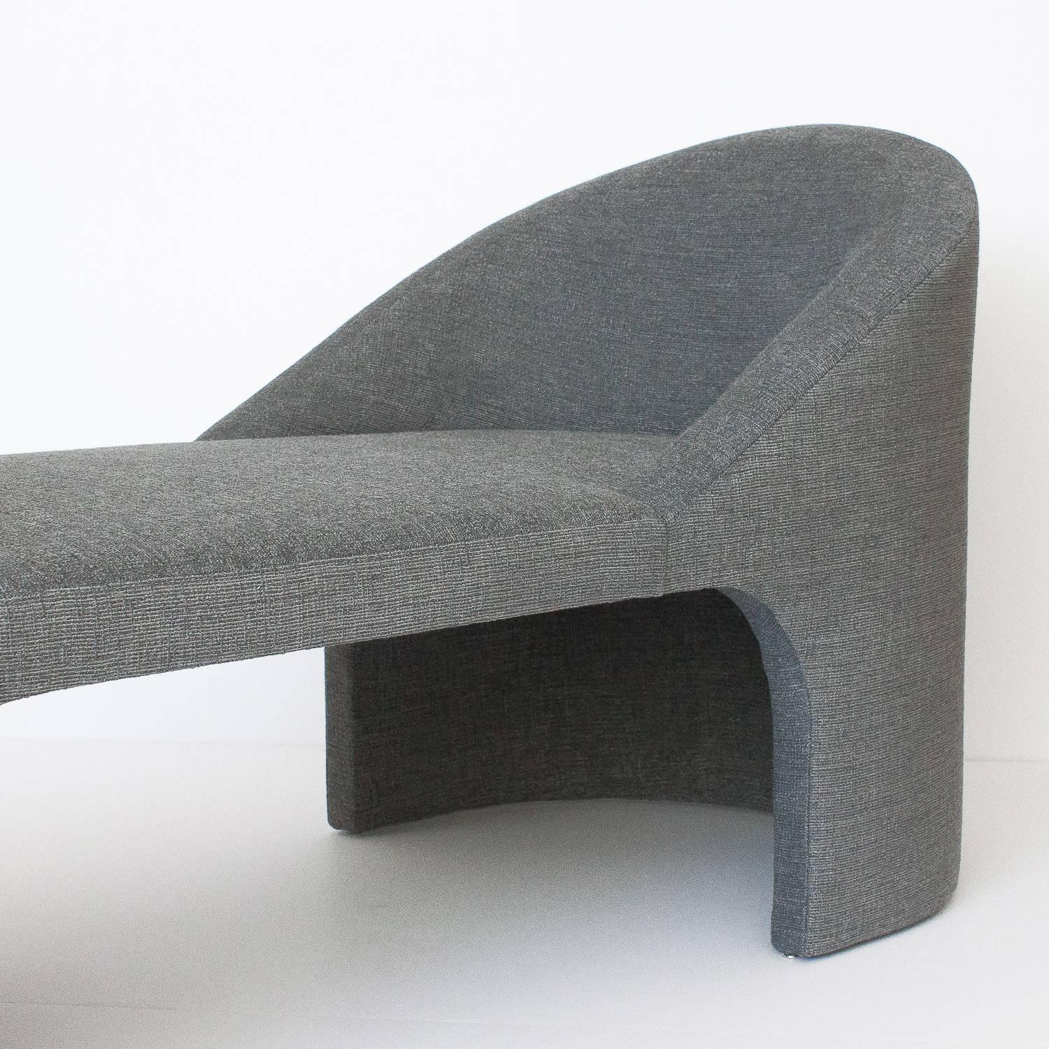Modernist Fully Upholstered Chaise Lounge 2