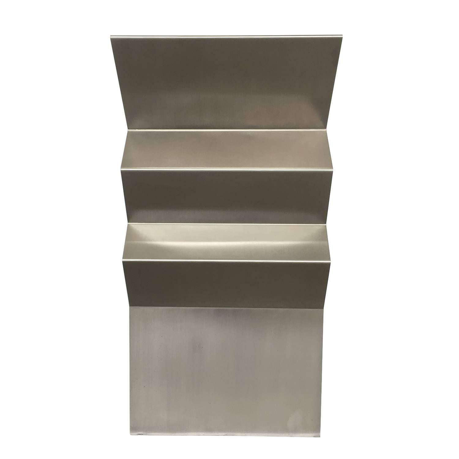Stainless Steel Lightning Bolt Sculptural Console Table 1