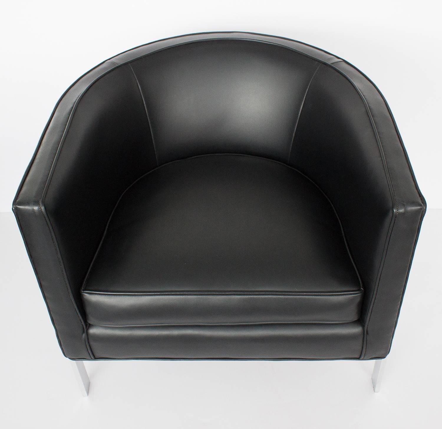 Aluminum Pair of Three-Legged Aluminium Frame Lounge Chairs by Erwin Lambeth