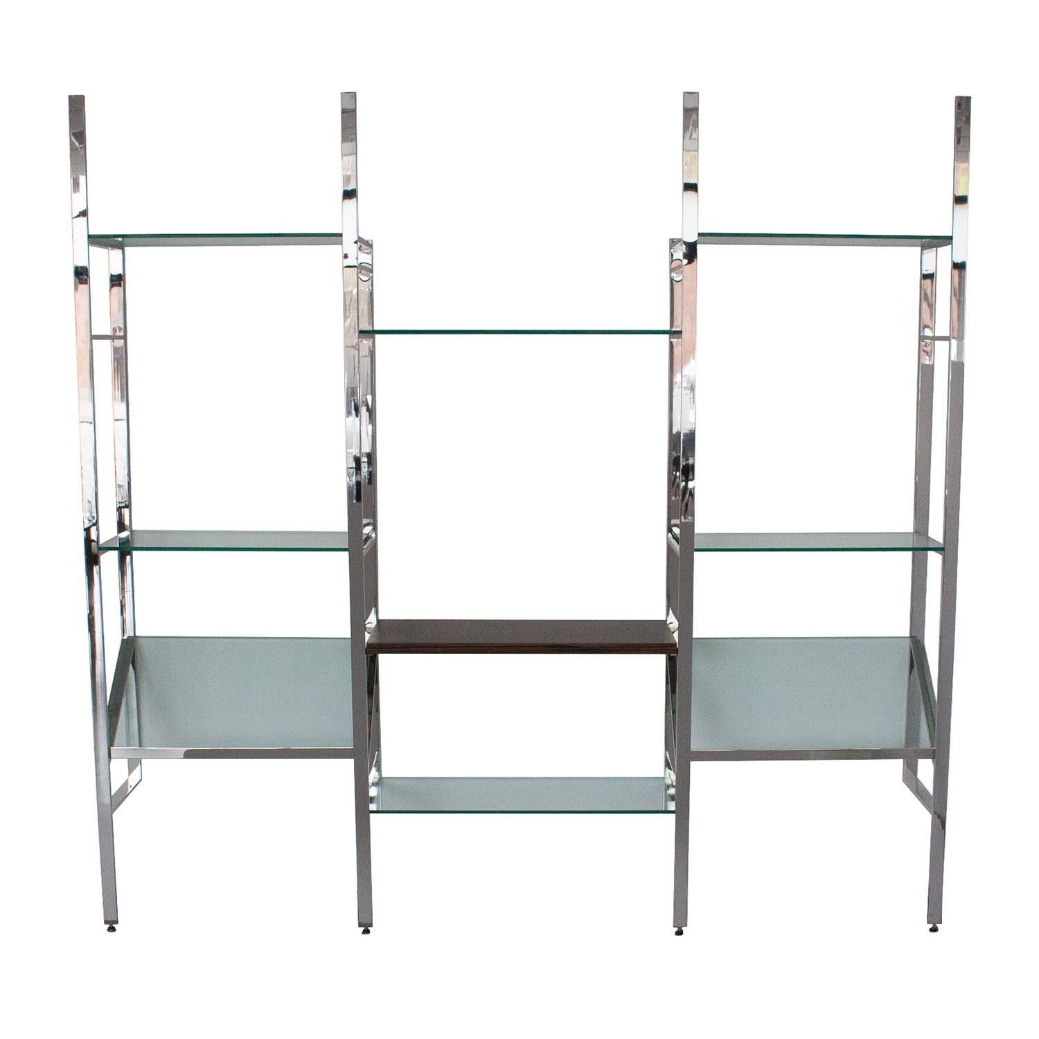 glass wall mounted shelves