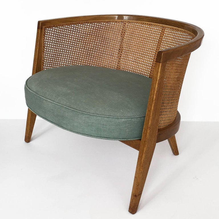 Harvey Probber Cane Curved Back Lounge Chair At 1stdibs