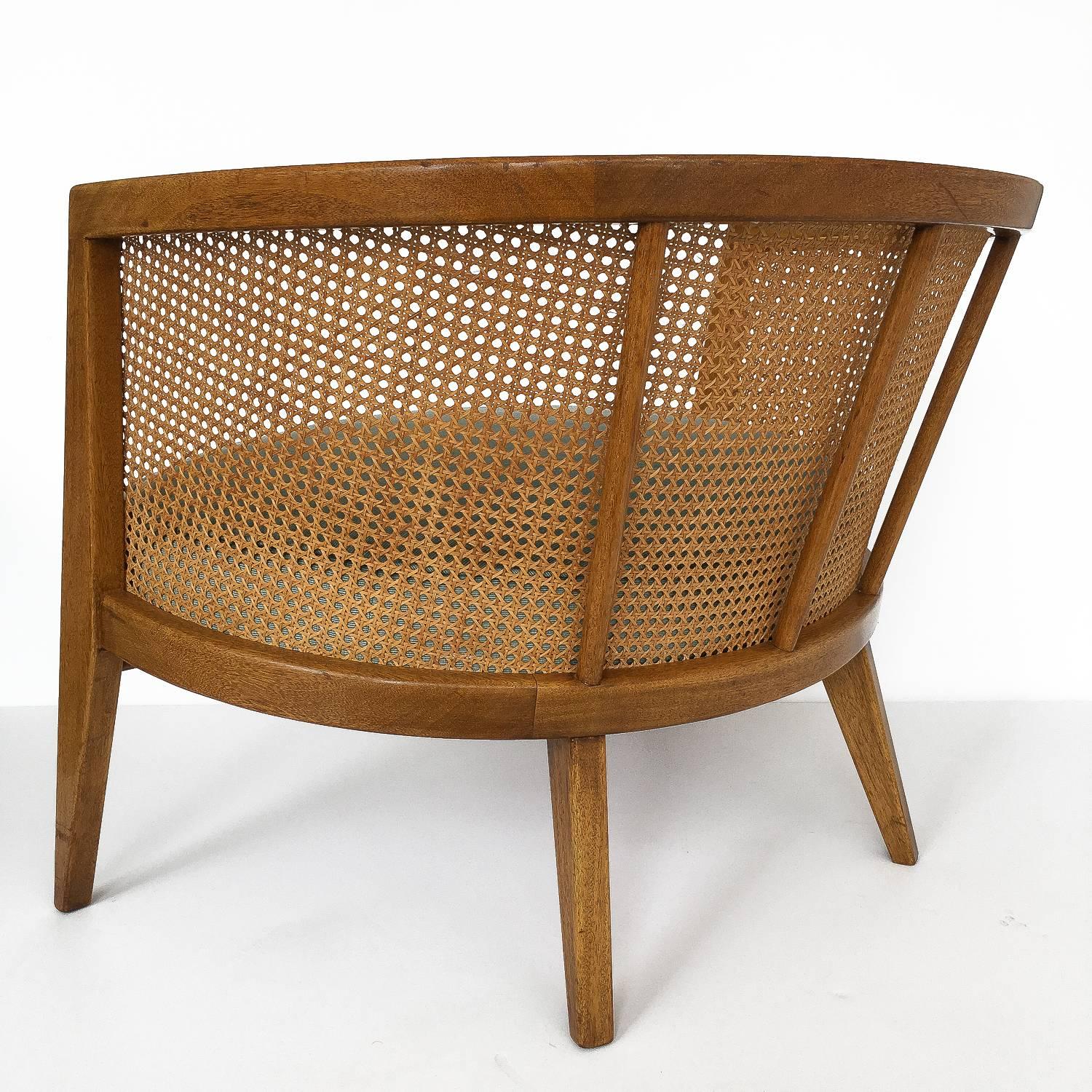 Mid-Century Modern Harvey Probber Cane Curved Back Lounge Chair