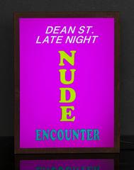 "Dean St. Late Night Nude Encounter" Vintage Light Box