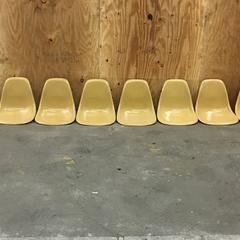 Eight Herman Miller Eames Ochre Dining Chairs