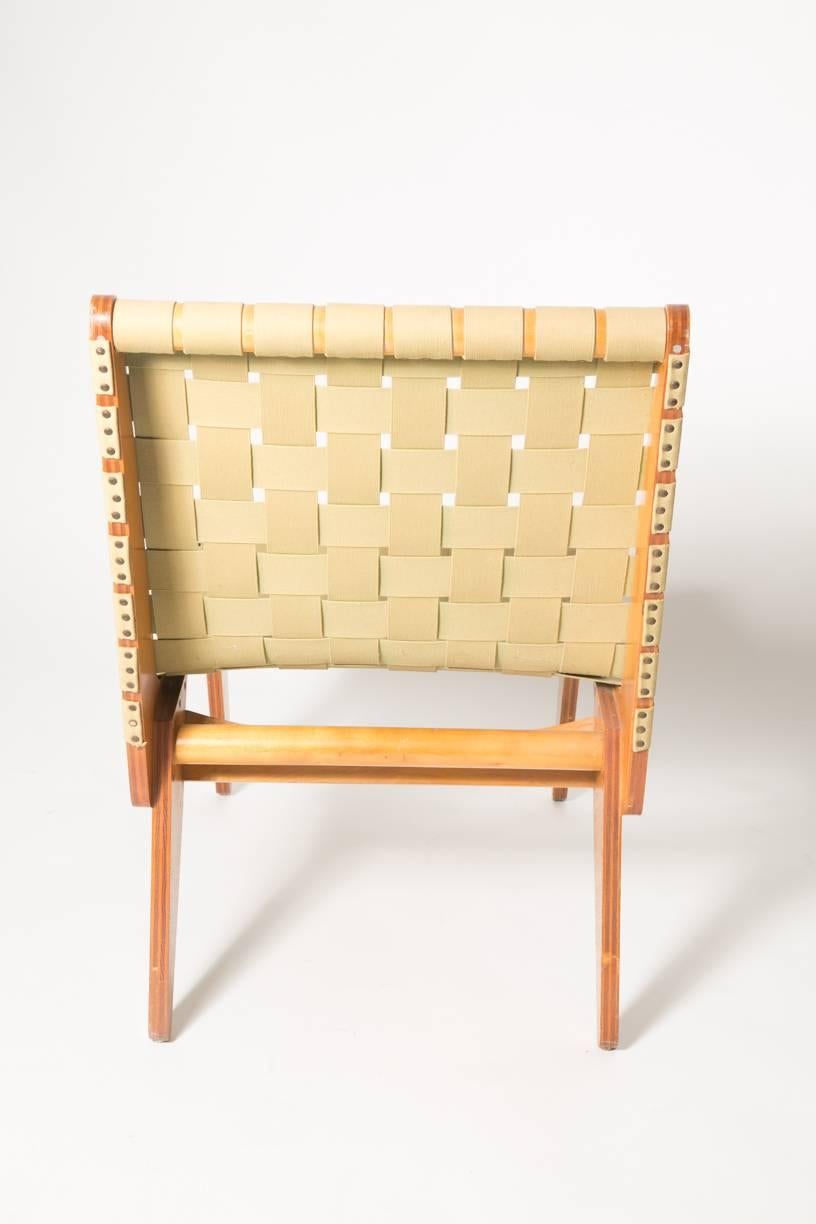 20th Century Klause Grabe Architect Built Strap Lounge Chair