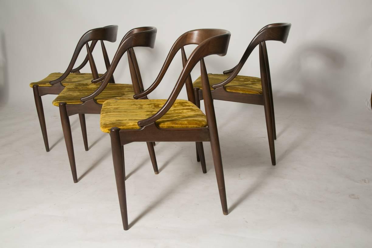 American Set of Four Johannes Andersen Rosewood Dining Chairs