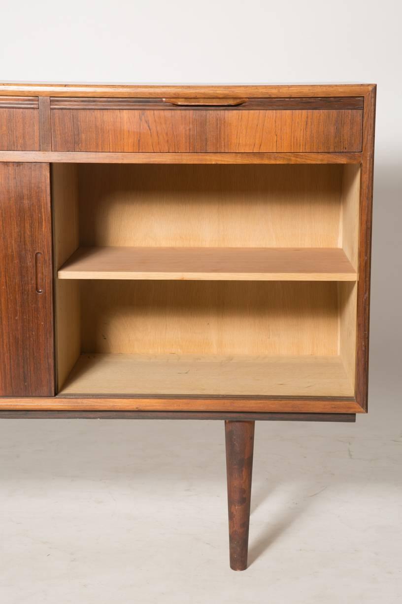 Mid-20th Century Compact Danish Rosewood Credenza