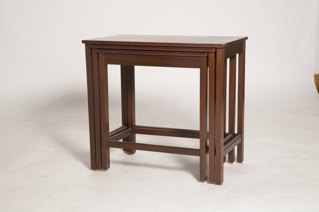 Mid-20th Century Danish Rosewood Nesting Tables