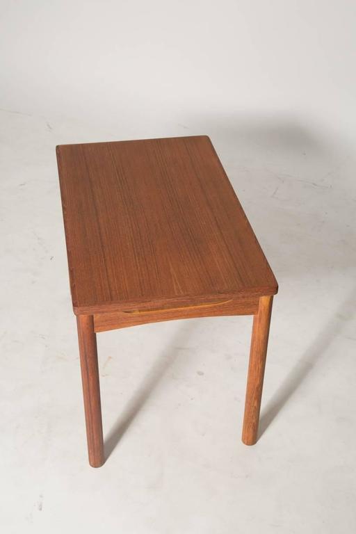 Swedish Skirted Teak End Table at 1stDibs