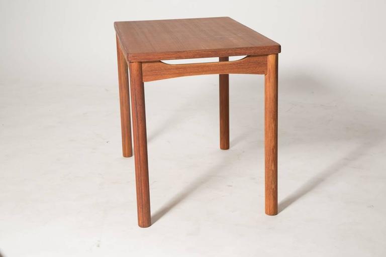 Swedish Skirted Teak End Table at 1stDibs