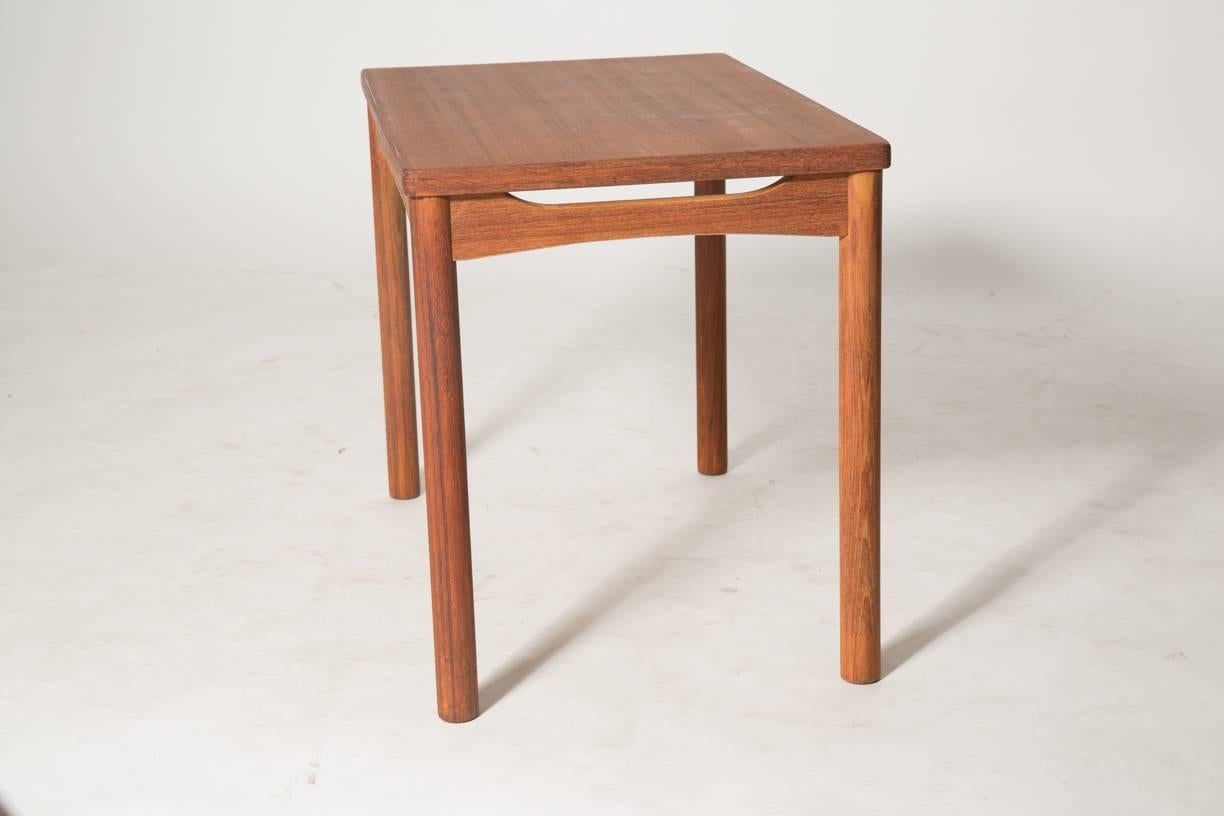 Scandinavian Modern Swedish Skirted Teak End Table