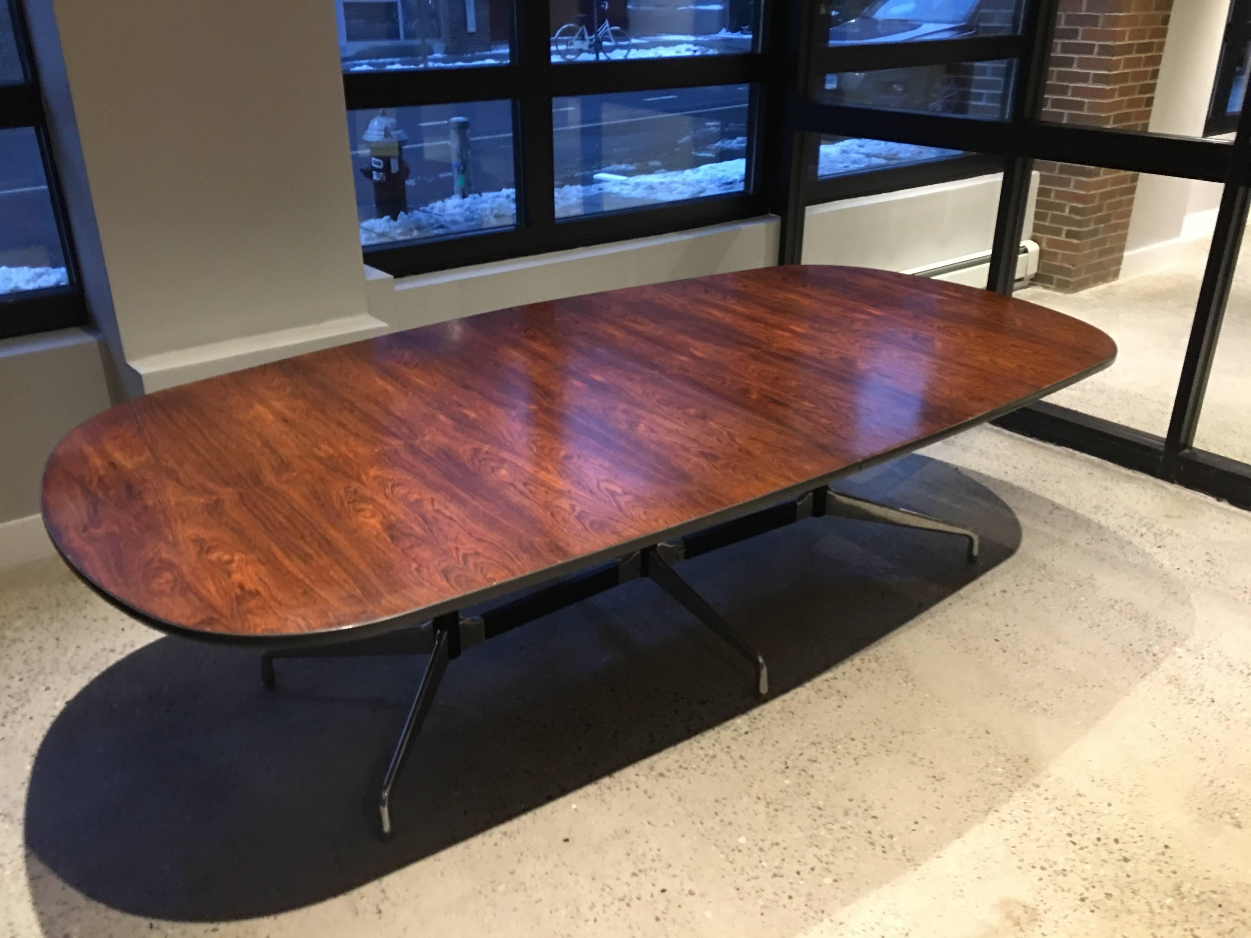 American Spectacular Herman Miller Eames Brazilian Rosewood Dining or Conference Table