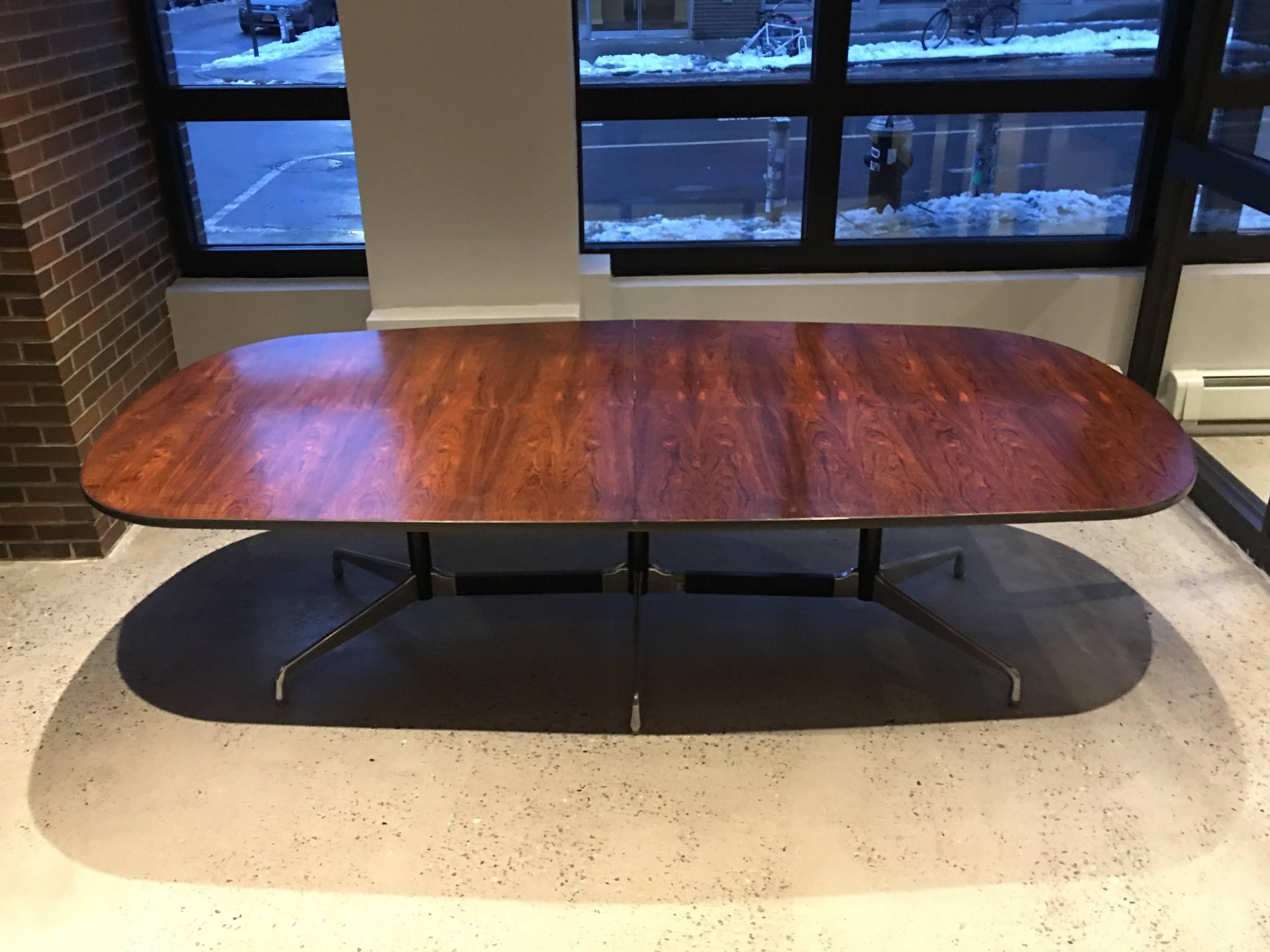 Spectacular Herman Miller Eames Brazilian Rosewood Dining or Conference Table In Good Condition In Brooklyn, NY