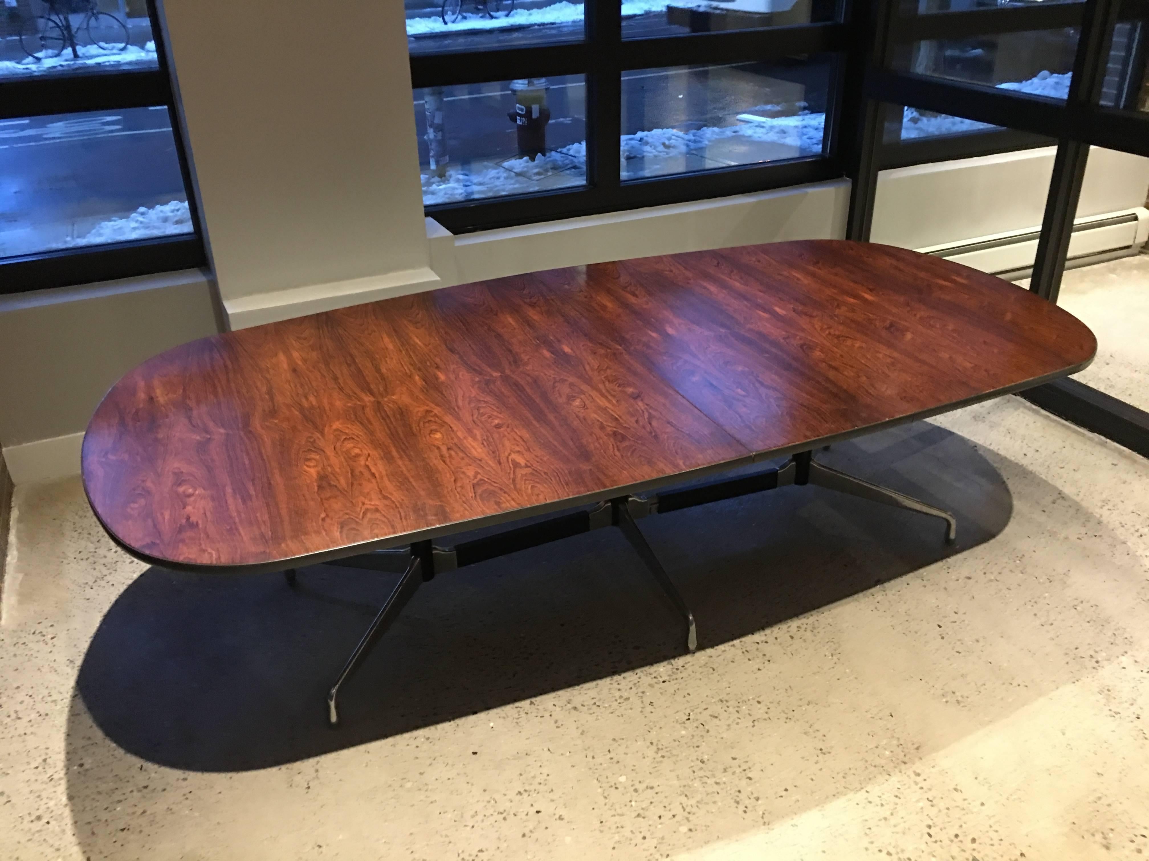 Aluminum Spectacular Herman Miller Eames Brazilian Rosewood Dining or Conference Table