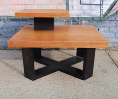 Paul Frankl Corner Side Display Table with Pedestal Stand