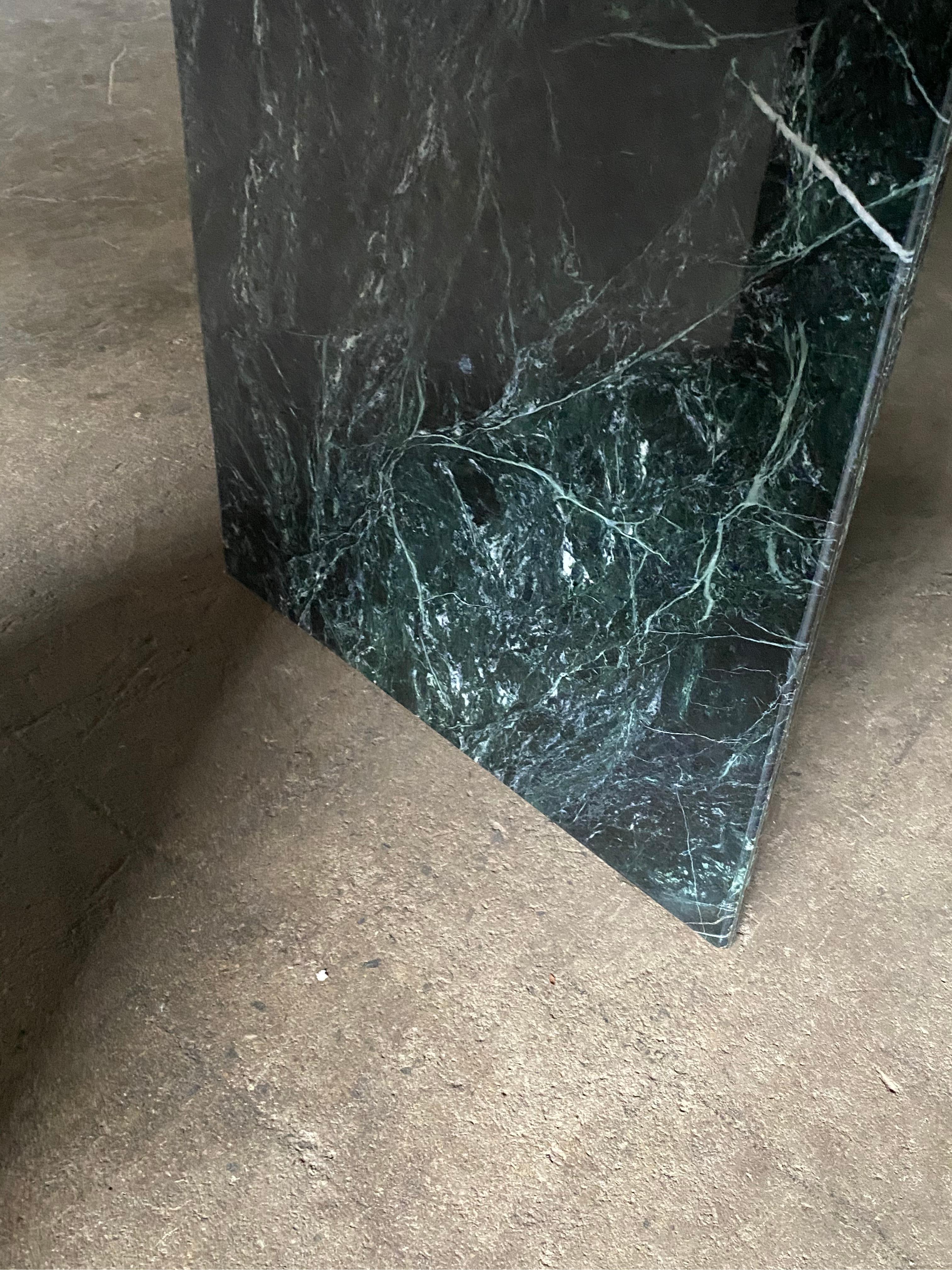 American Spectacular Massive Green Marble Modern Dining Table