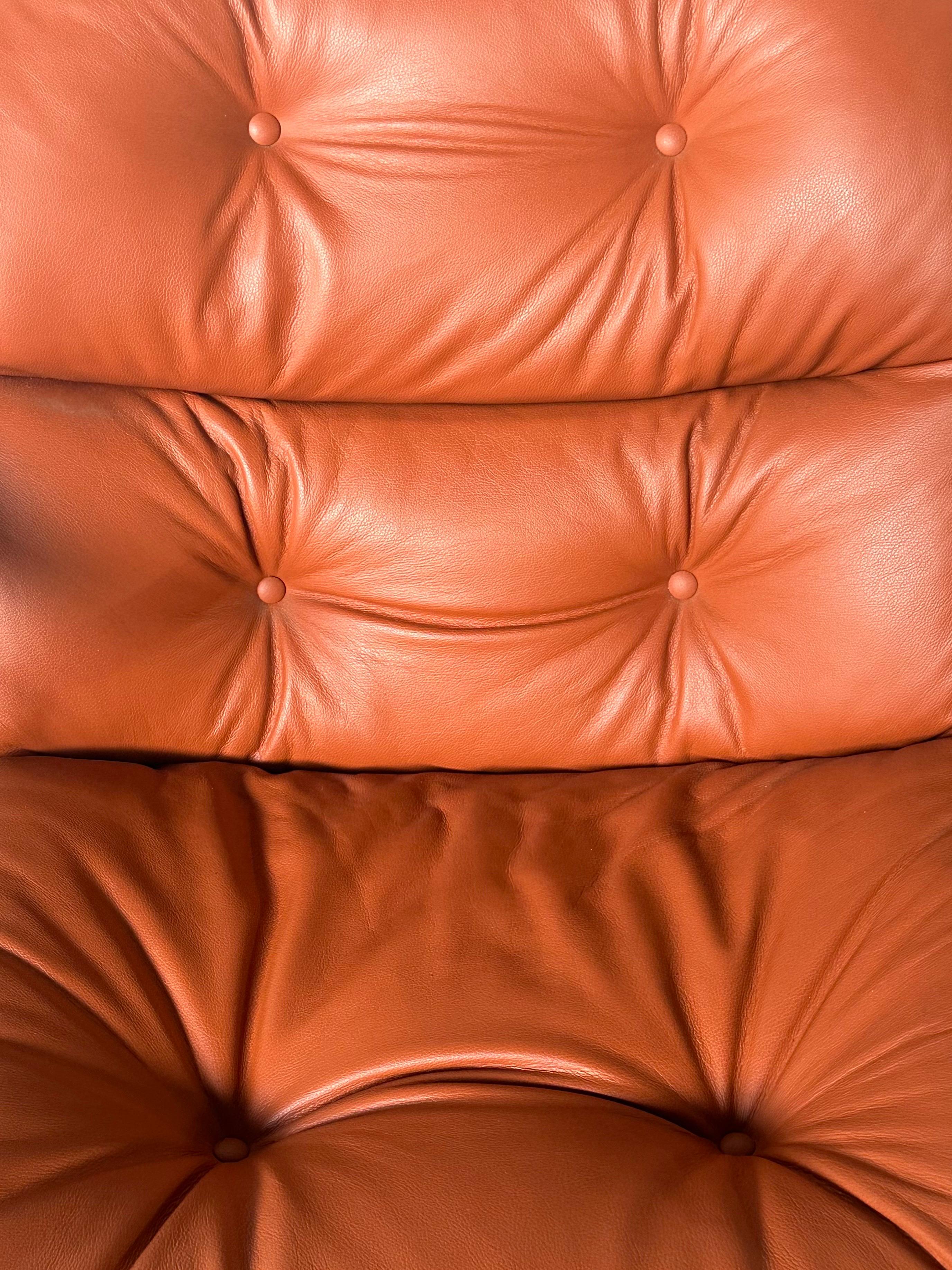 Charles Pollock-Schreibtischstuhl von Knoll in gebranntem Orange 2