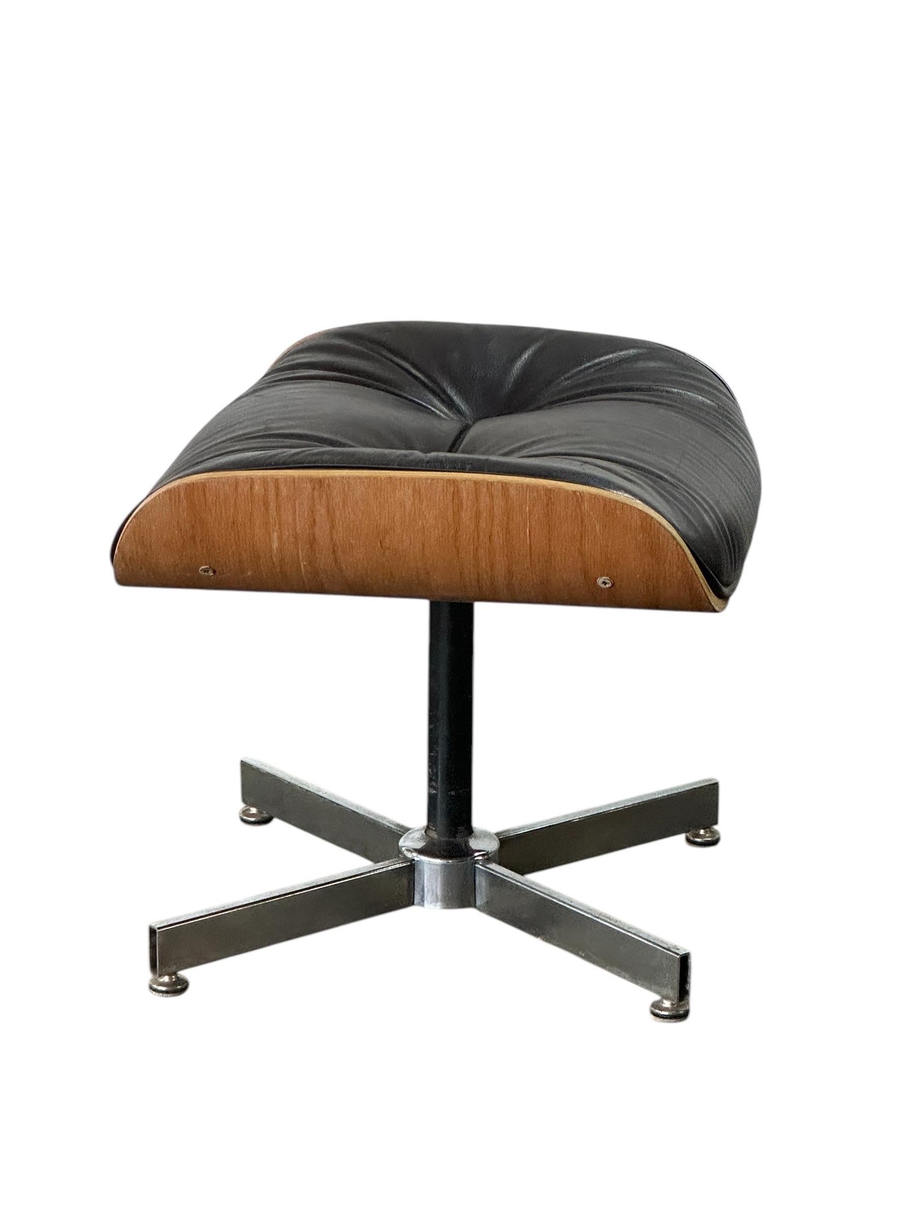 Plycraft Silla Reclinable y Otomana Moderna de Mitad de Siglo según Eames en Bueno Estado en Brooklyn, NY