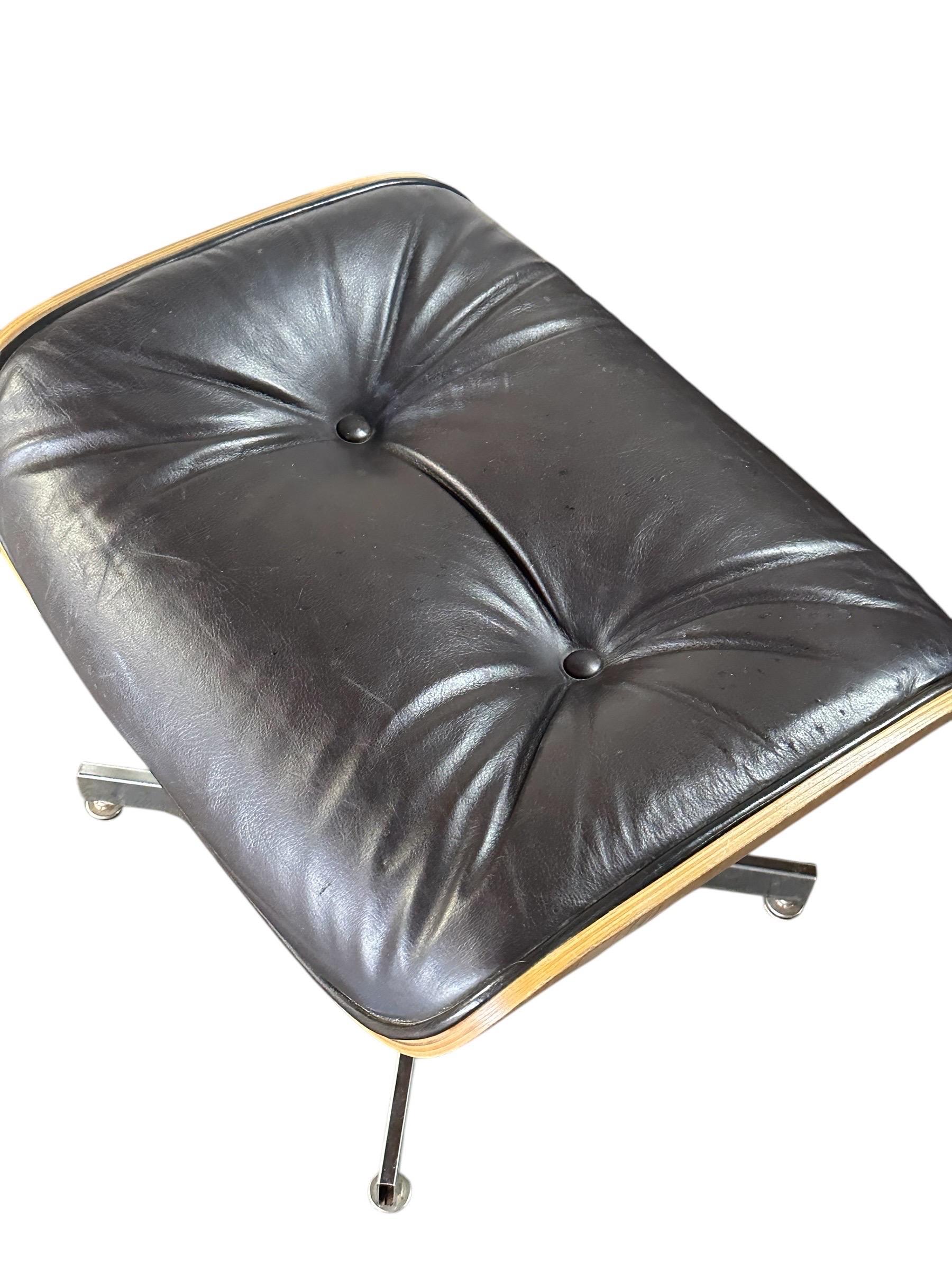 Plycraft Silla Reclinable y Otomana Moderna de Mitad de Siglo según Eames Acero