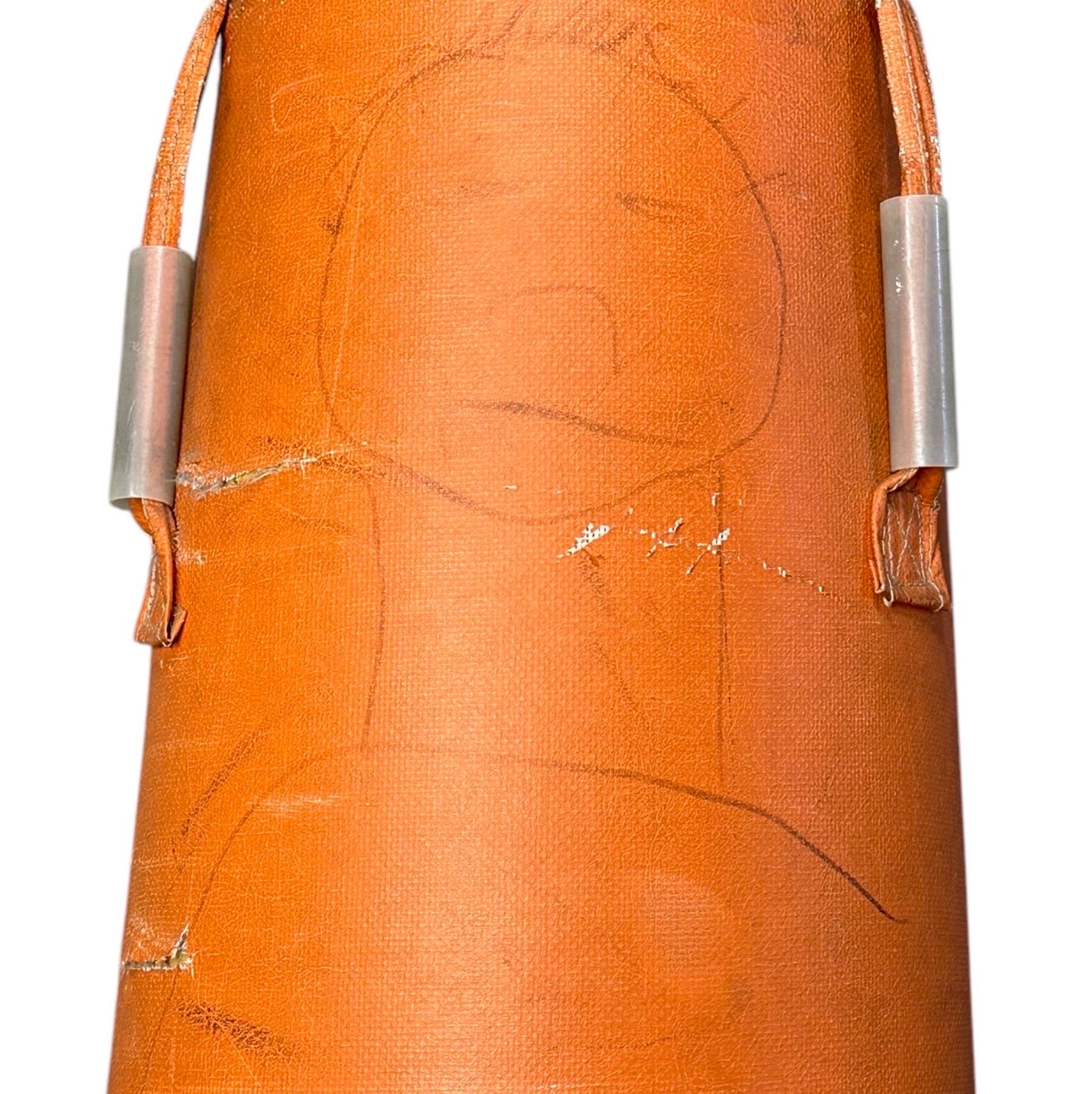 Nylon Vintage Everlast Boxing Punching Bag with Folk Art Illustration For Sale