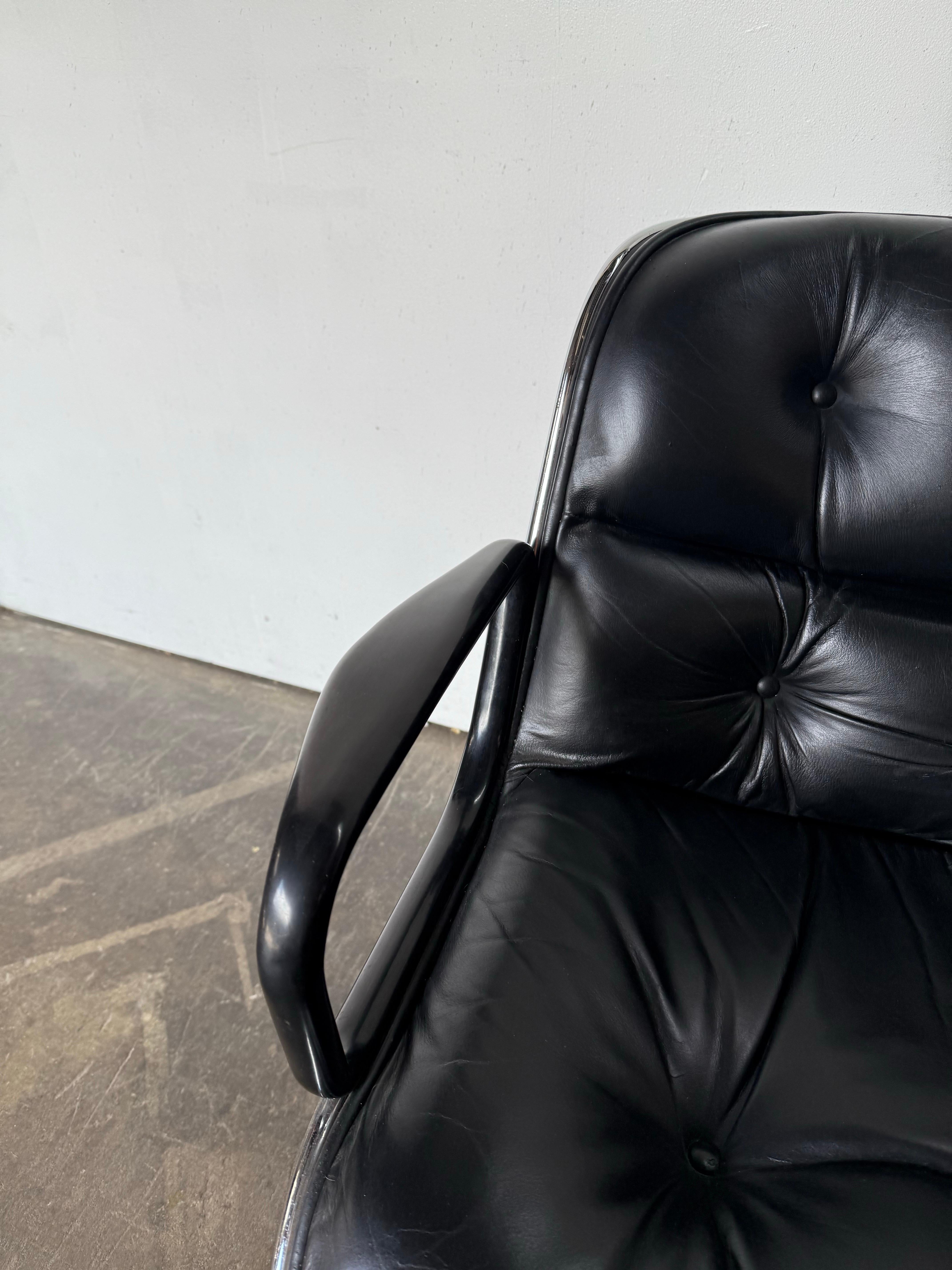 Charles Pollock Leather Desk Chair for Knoll 6