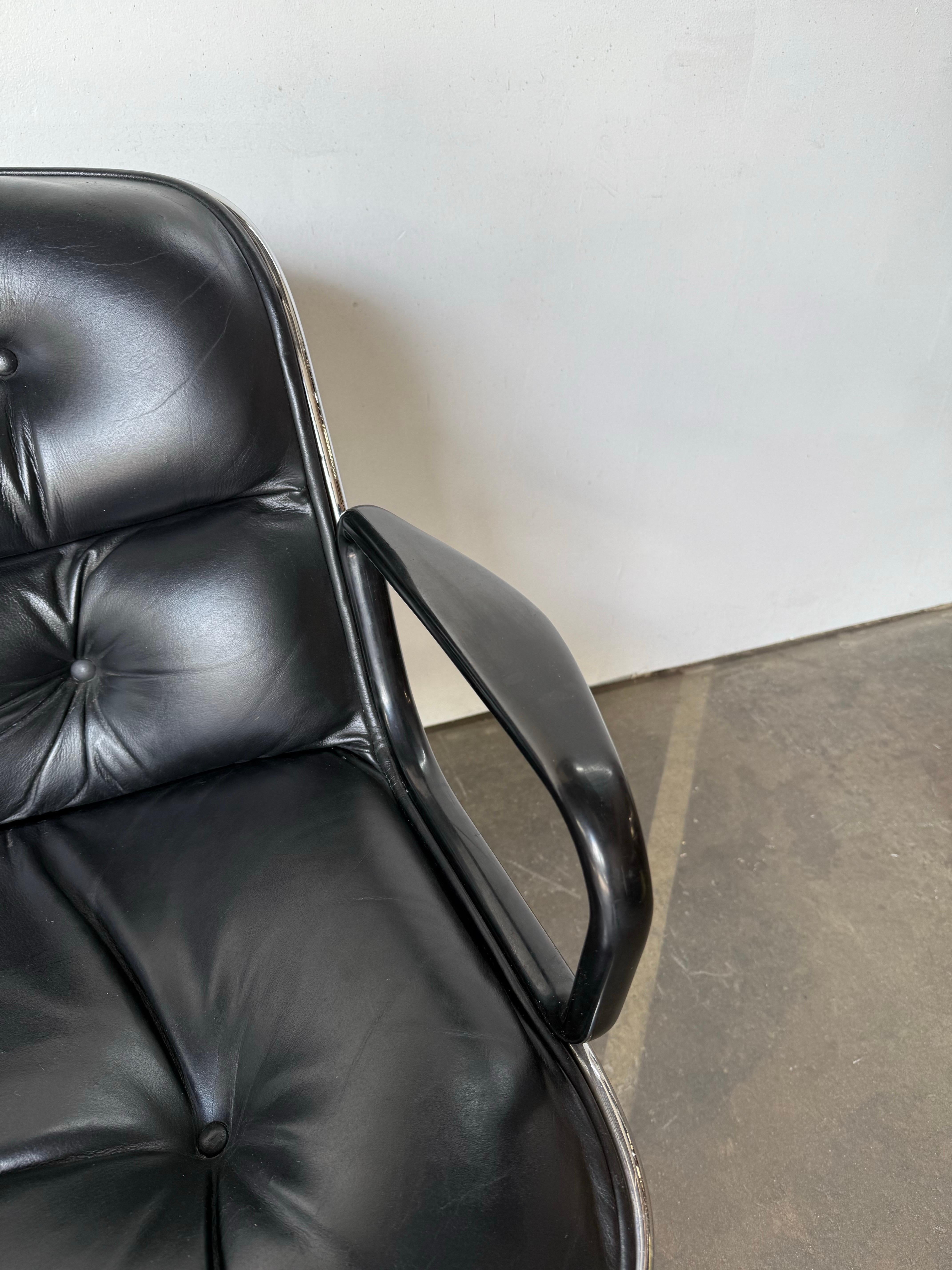 Charles Pollock Leather Desk Chair for Knoll 5
