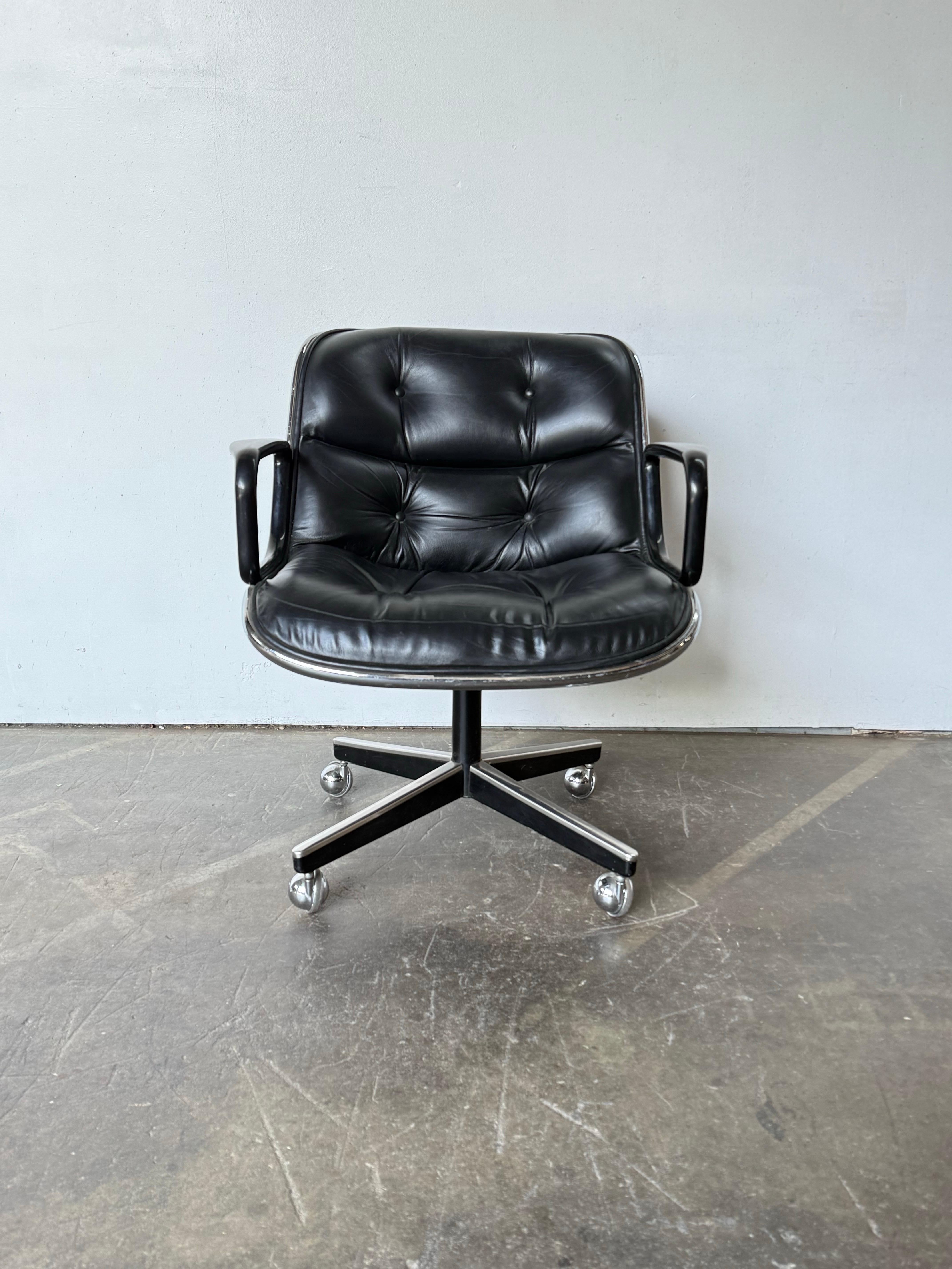 Charles Pollock Leather Desk Chair for Knoll 7