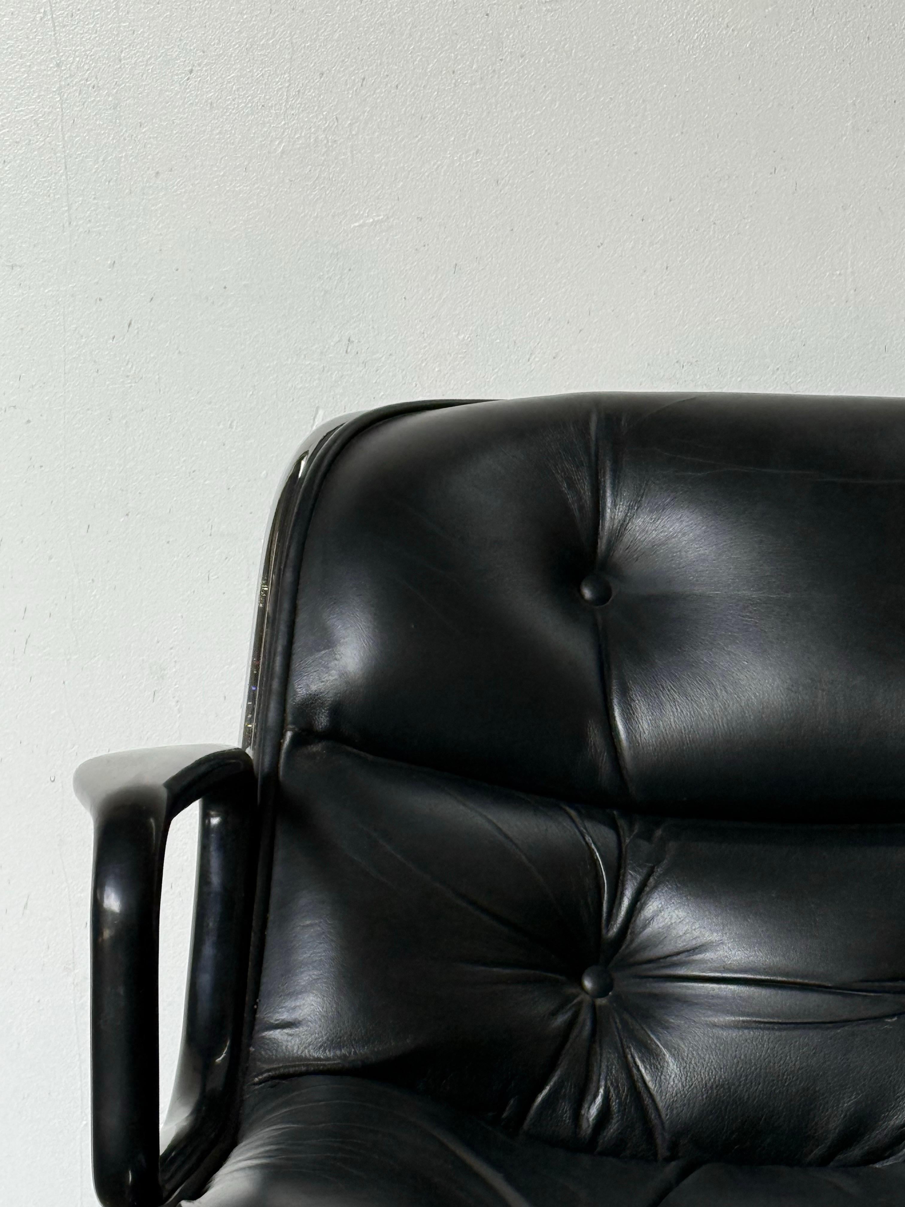 Charles Pollock Leather Desk Chair for Knoll 9