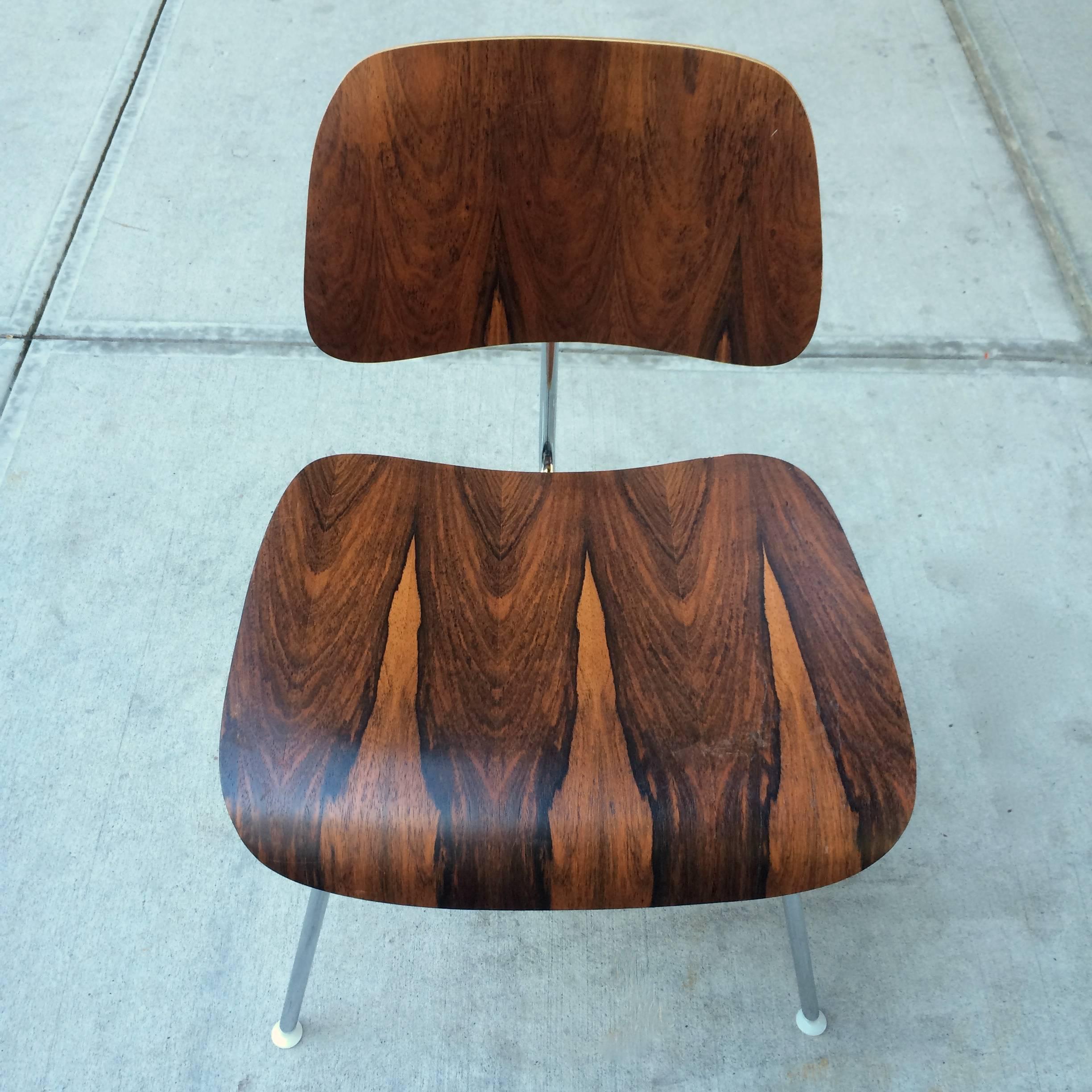 American Pair of Eames Rosewood DCM Chairs for Herman Miller