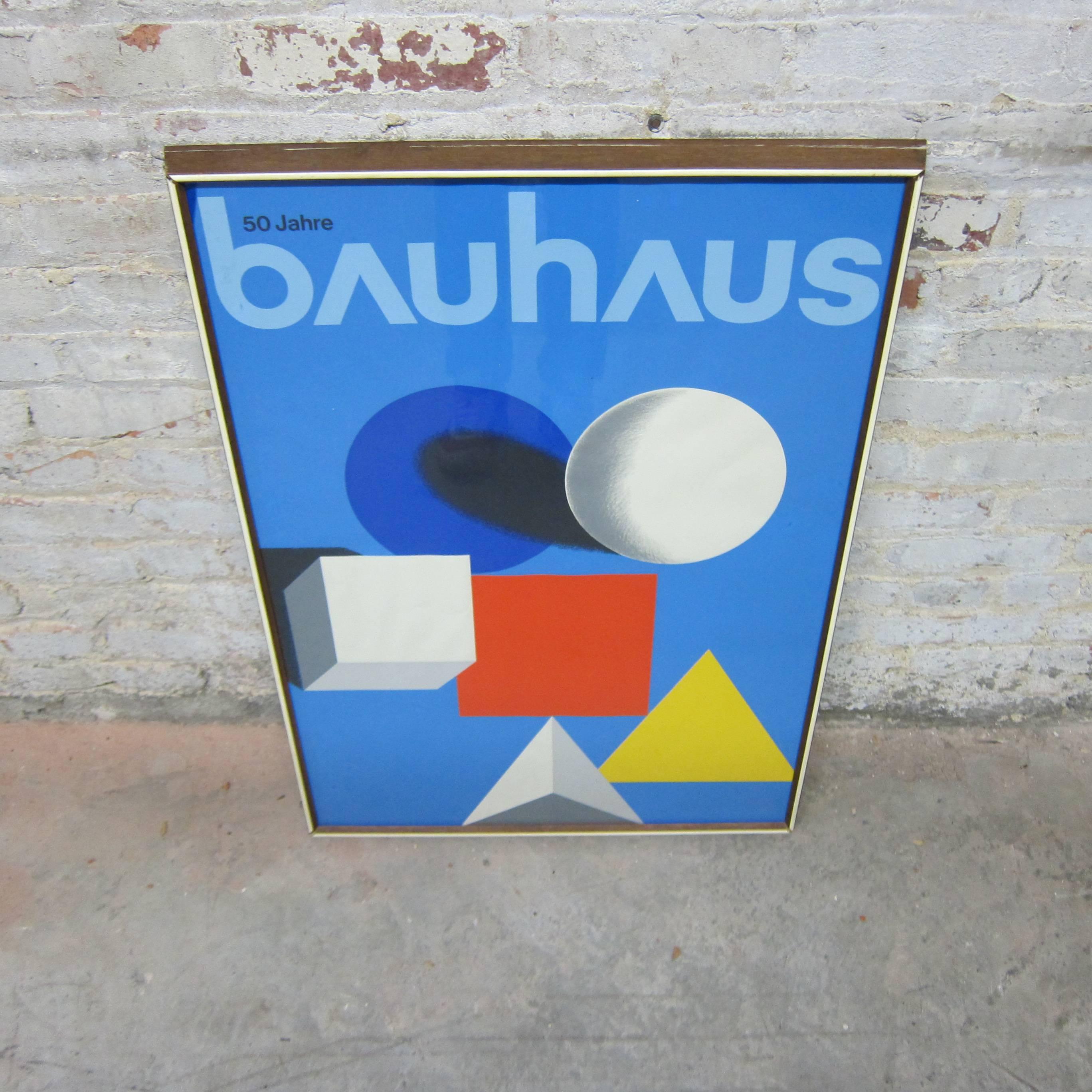 German Herbert Bayer Bauhaus 50th Anniversary Poster