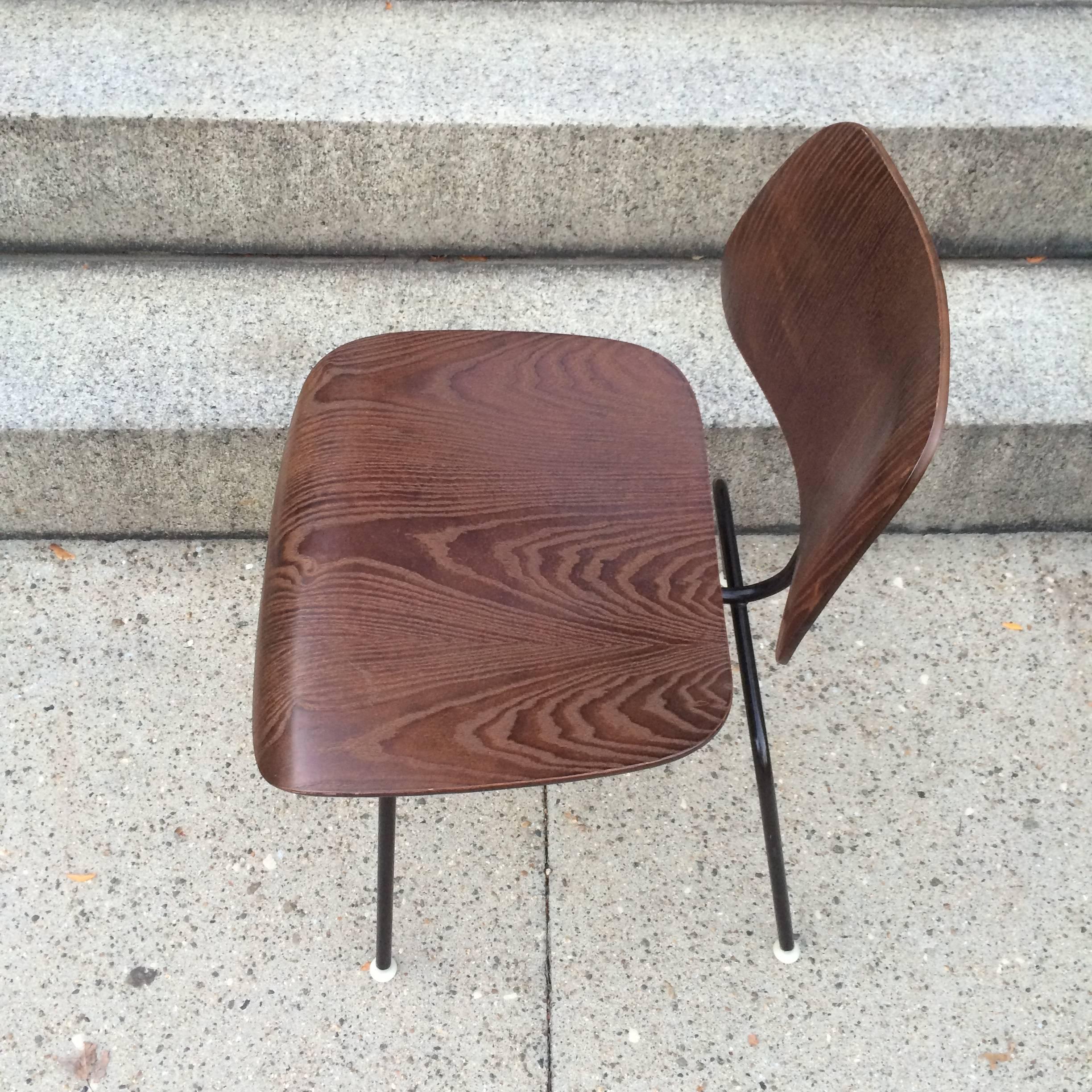 Mid-Century Modern Herman Miller Eames Wenge Wood Veneer DCM For Sale